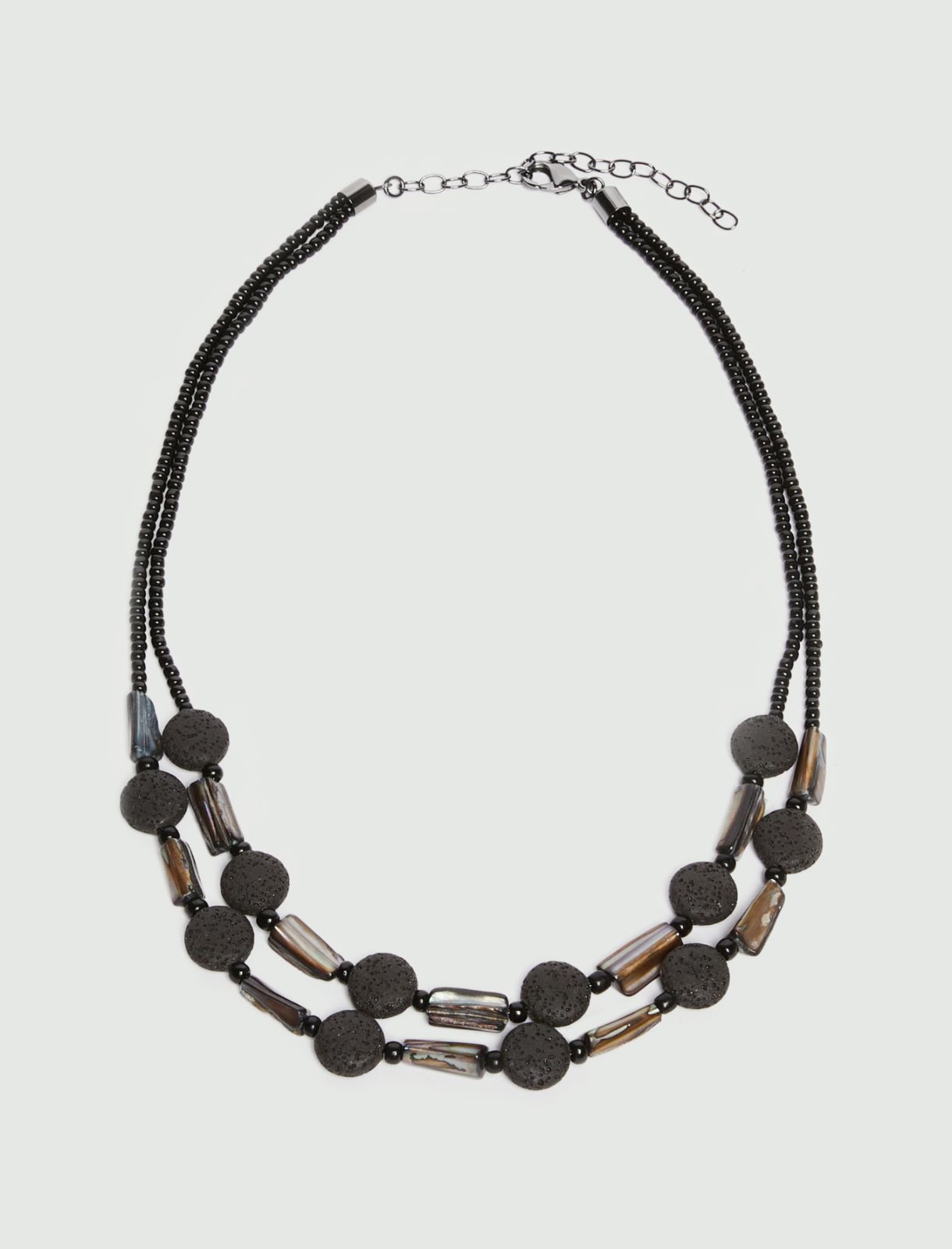 Bead necklace - BLACK - Emme - 2