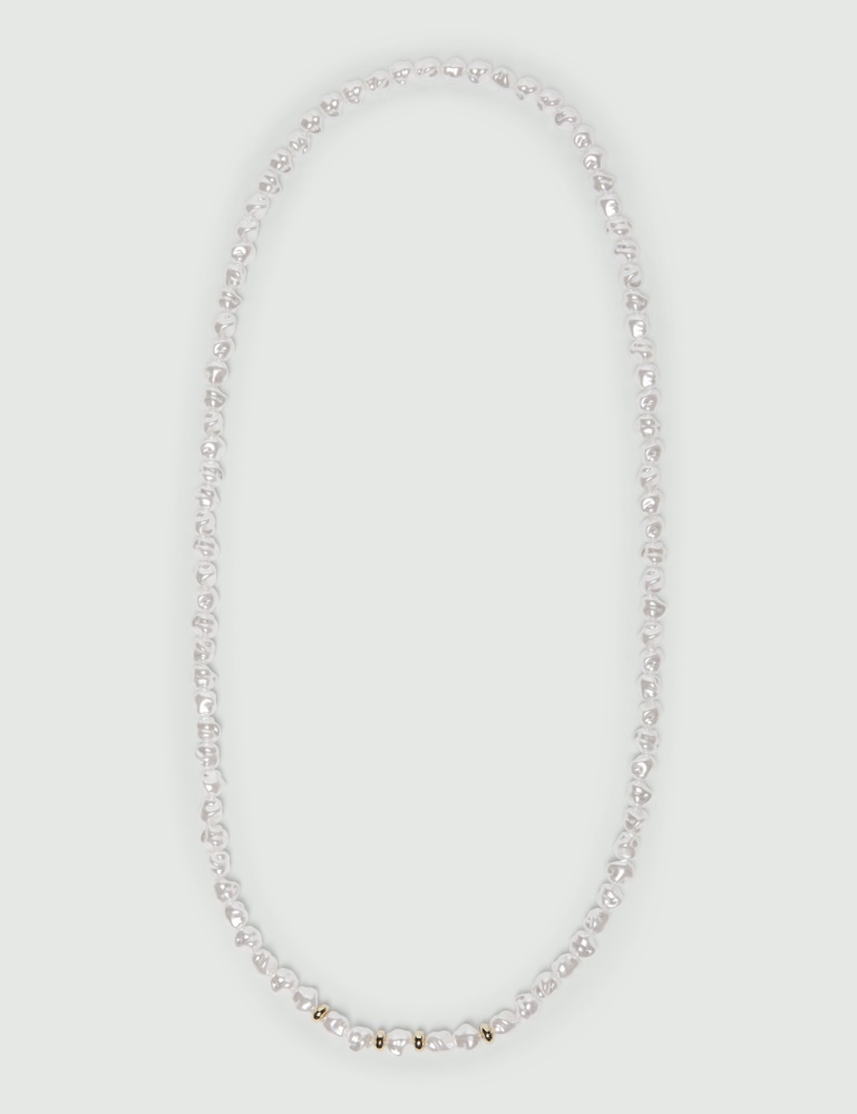 Long bejewelled pearl necklace - Emme - 2