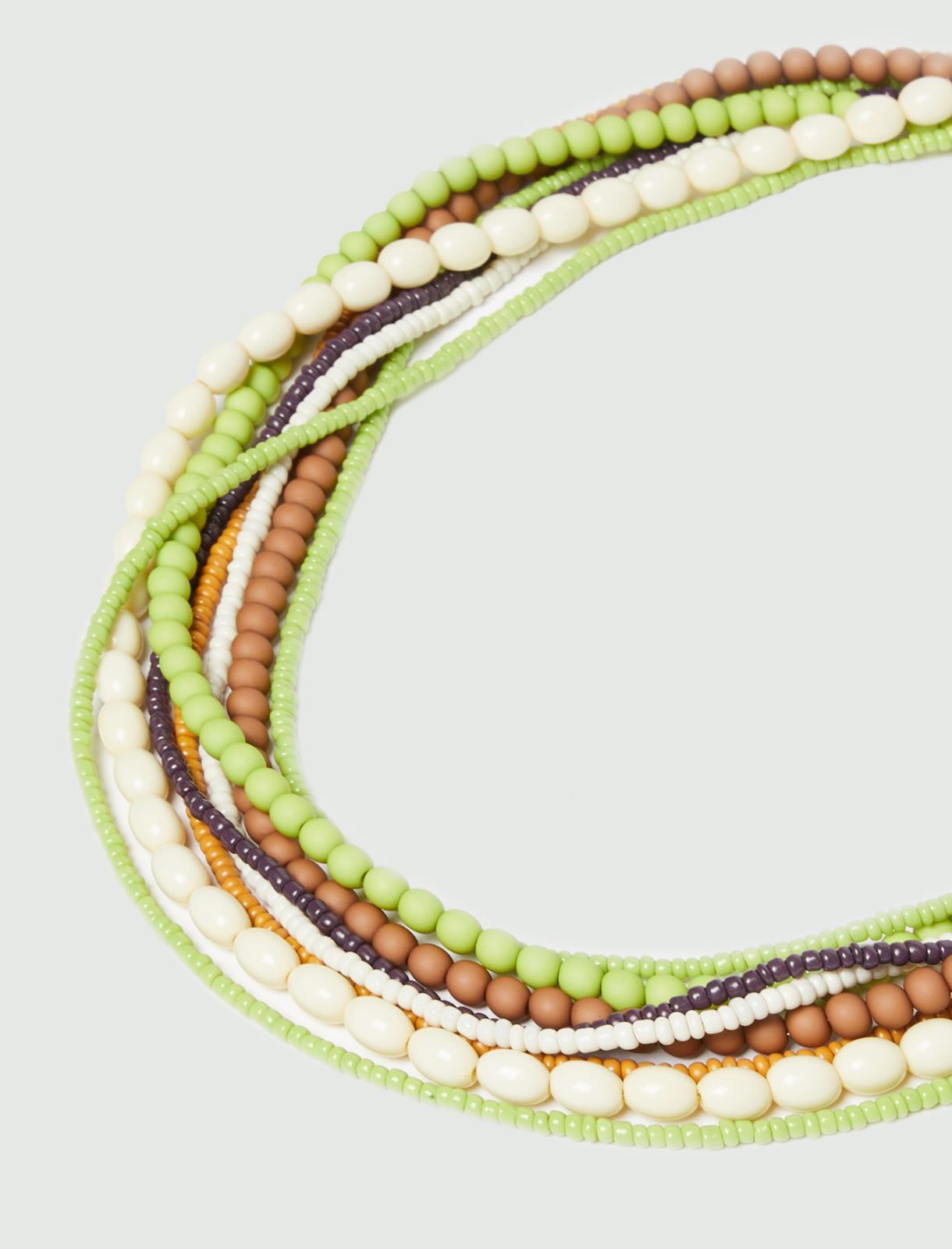Multicolour-bead necklace - APPLE GREEN - Emme - 3