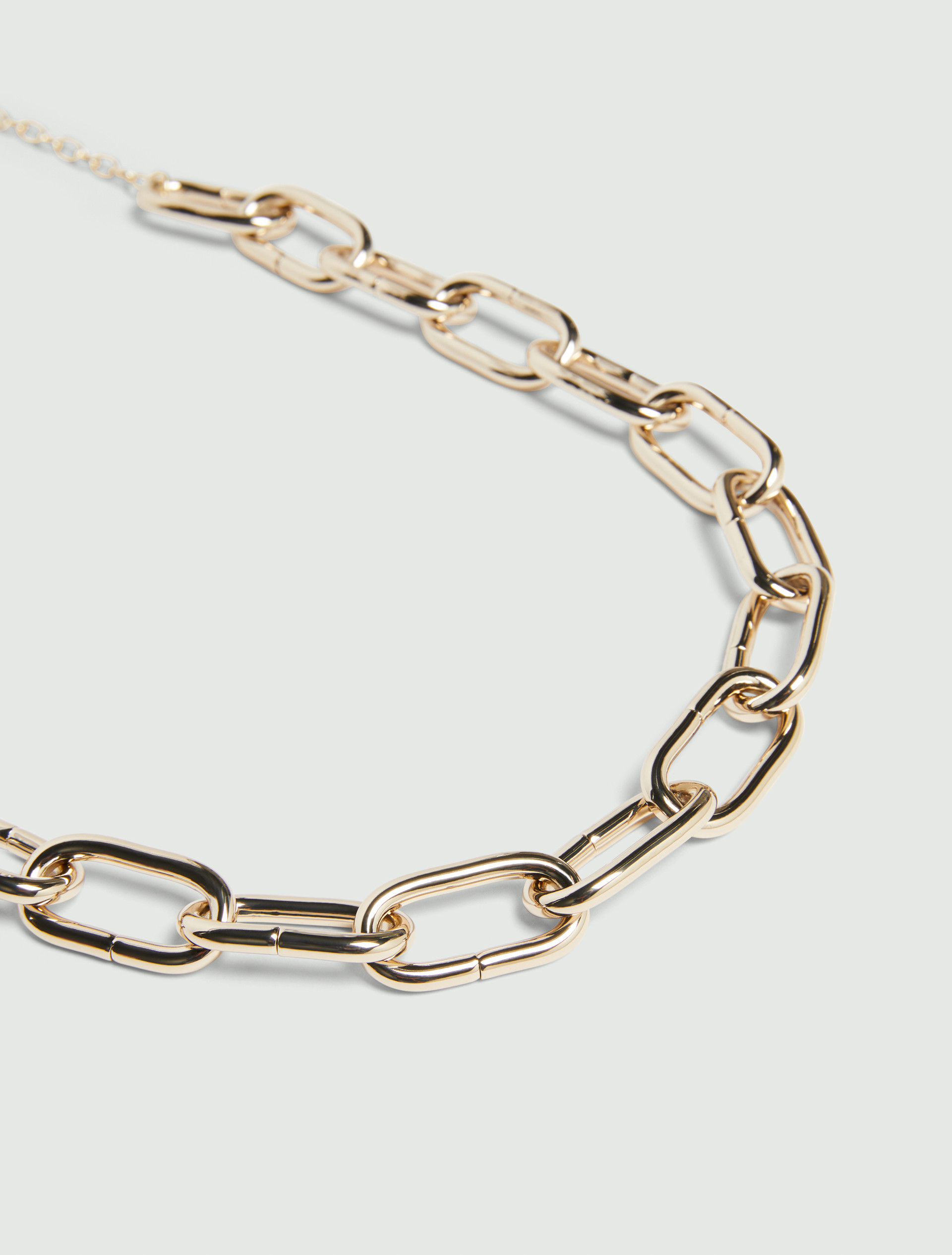 Chain choker necklace - LIGHT GOLD - Emme - 3