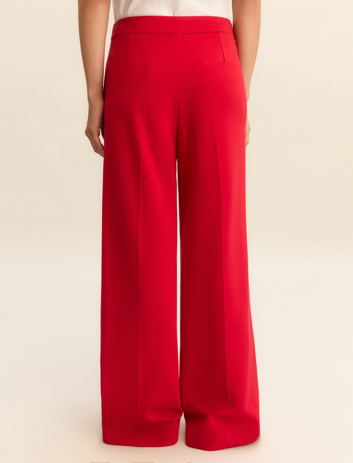 Wide-fit jersey trousers - RED - Emme - 3