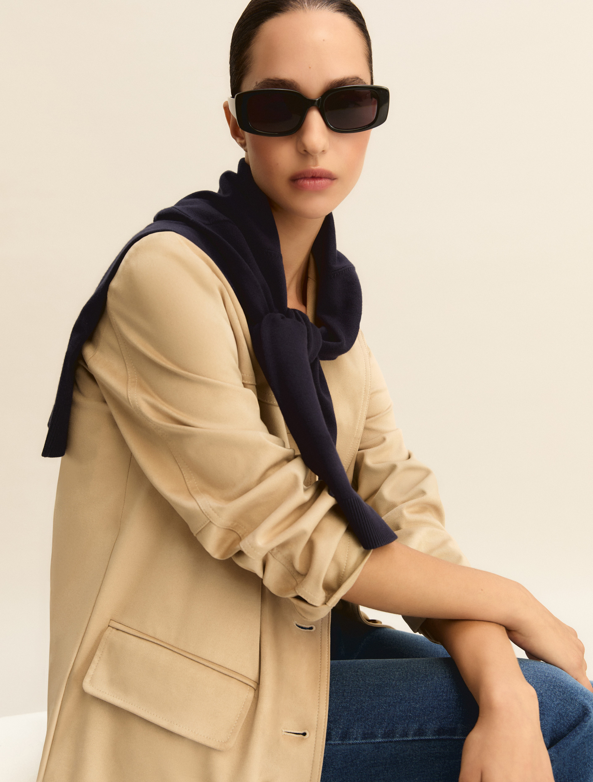 Straight-fit jacket - BEIGE - Emme - 4