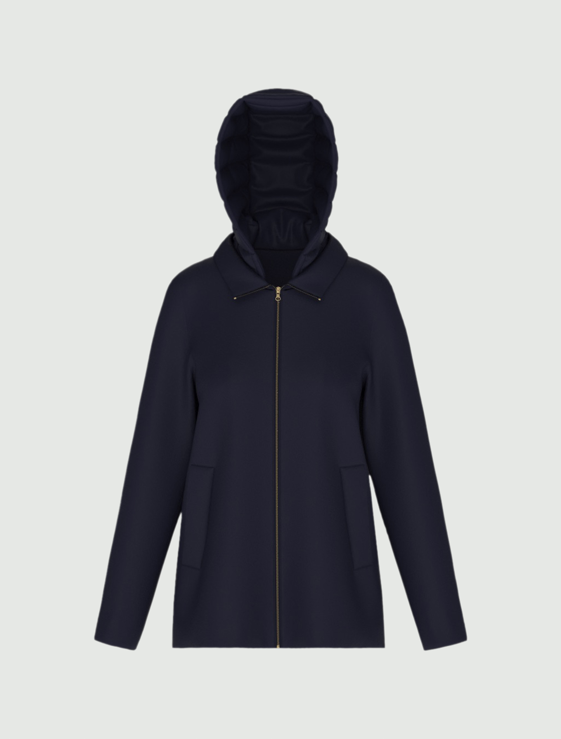 Scuba jersey jacket with removable hood - NAVY - Emme - 4