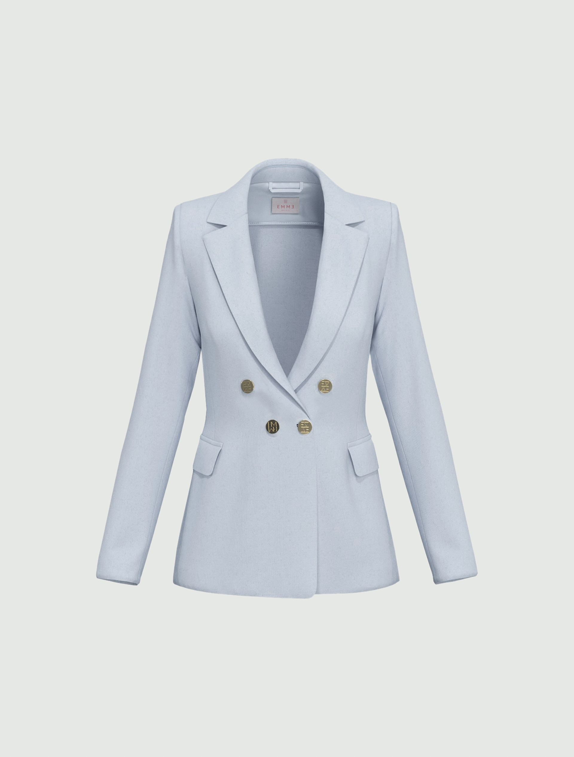 Giacca doppiopetto in jersey stretch - AZZURRO - Emme - 4