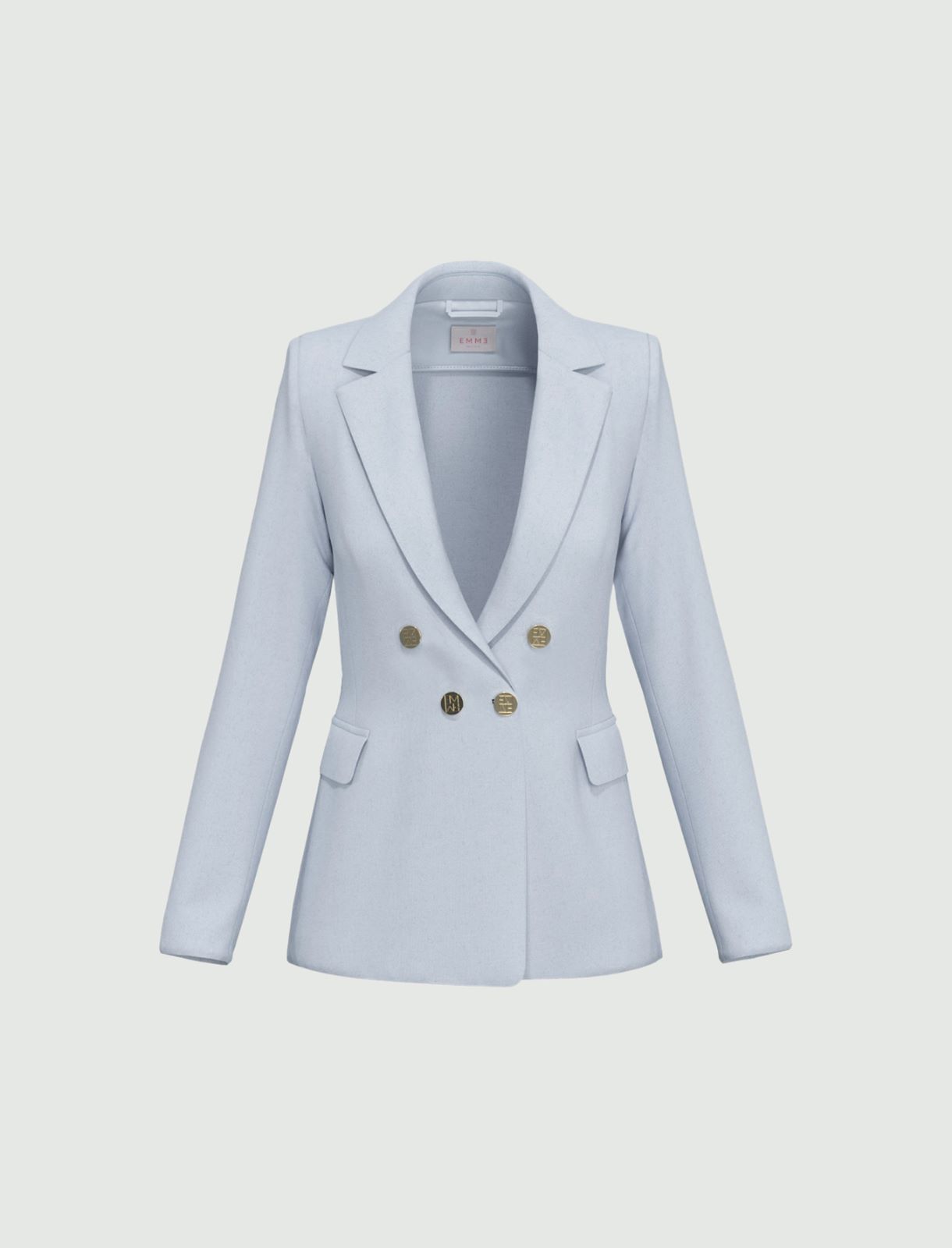 Giacca doppiopetto in jersey stretch - AZZURRO - Emme - 4