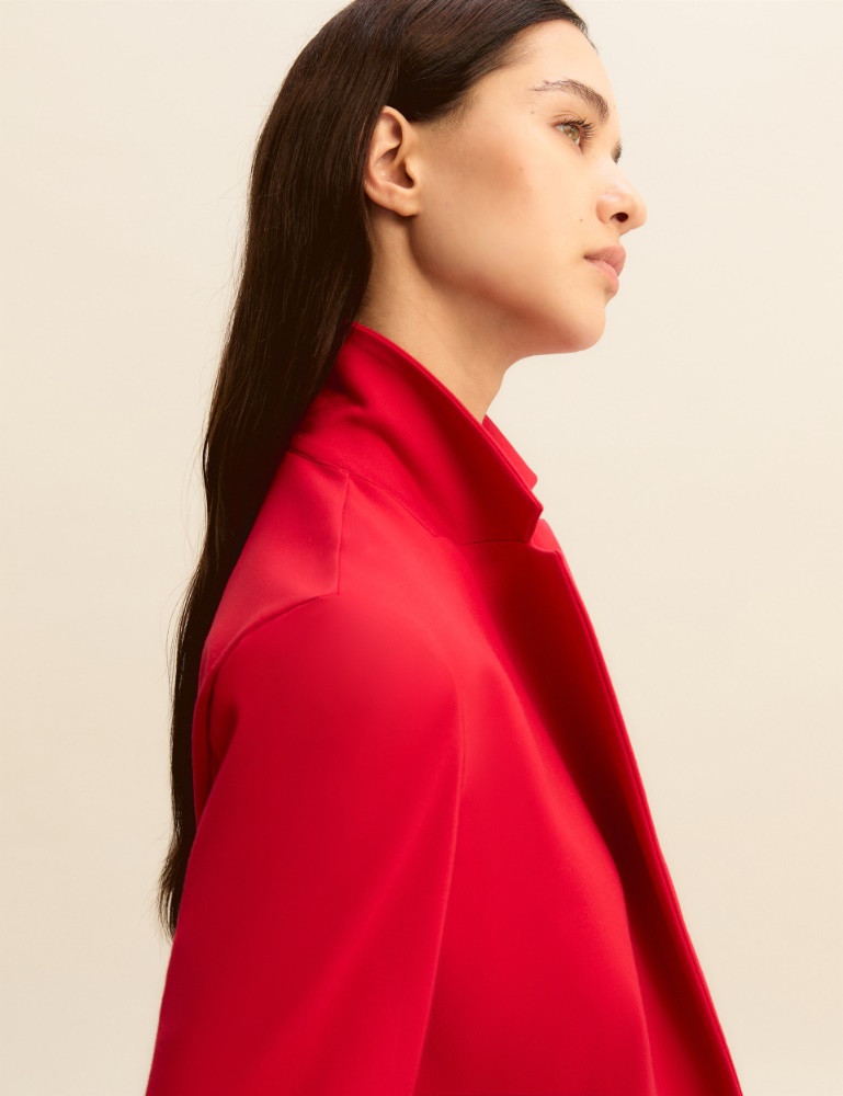 Single-breasted stretch jersey jacket - Emme - 6