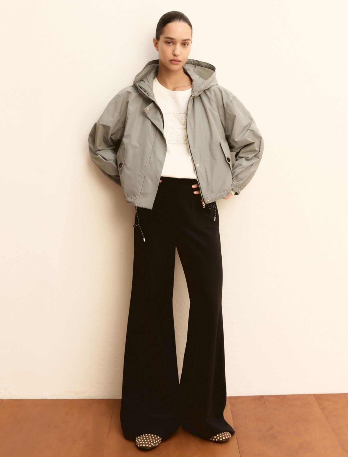 Embroidered sweatshirt - WOOL WHITE - Emme - 2