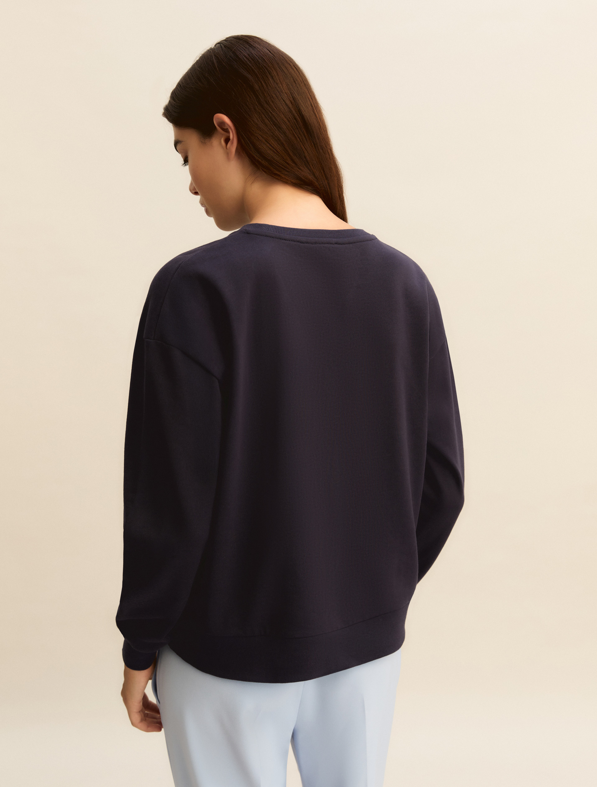 Embroidered sweatshirt - NAVY - Emme - 3