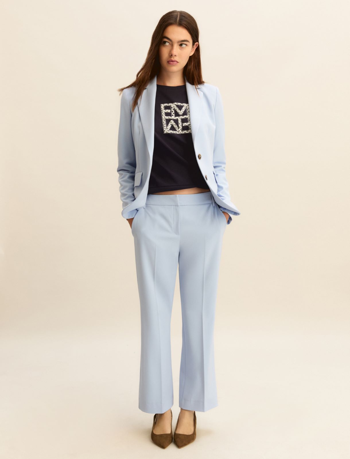 Embroidered sweatshirt - NAVY - Emme