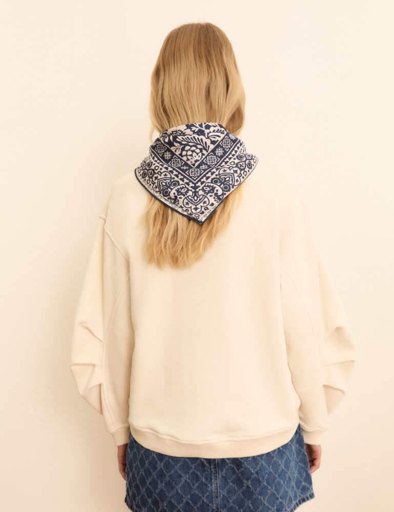 Oversized sweatshirt with printed scarf - Emme - 3