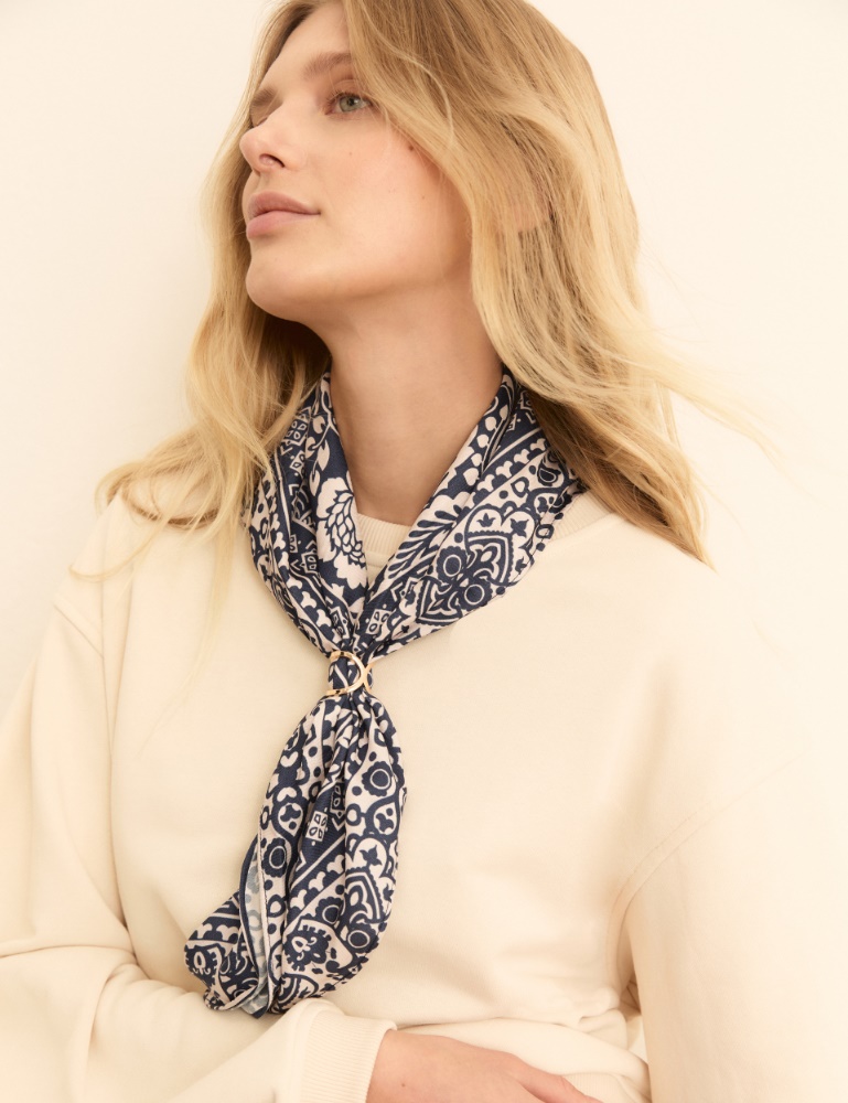 Oversized sweatshirt with printed scarf - Emme - 5