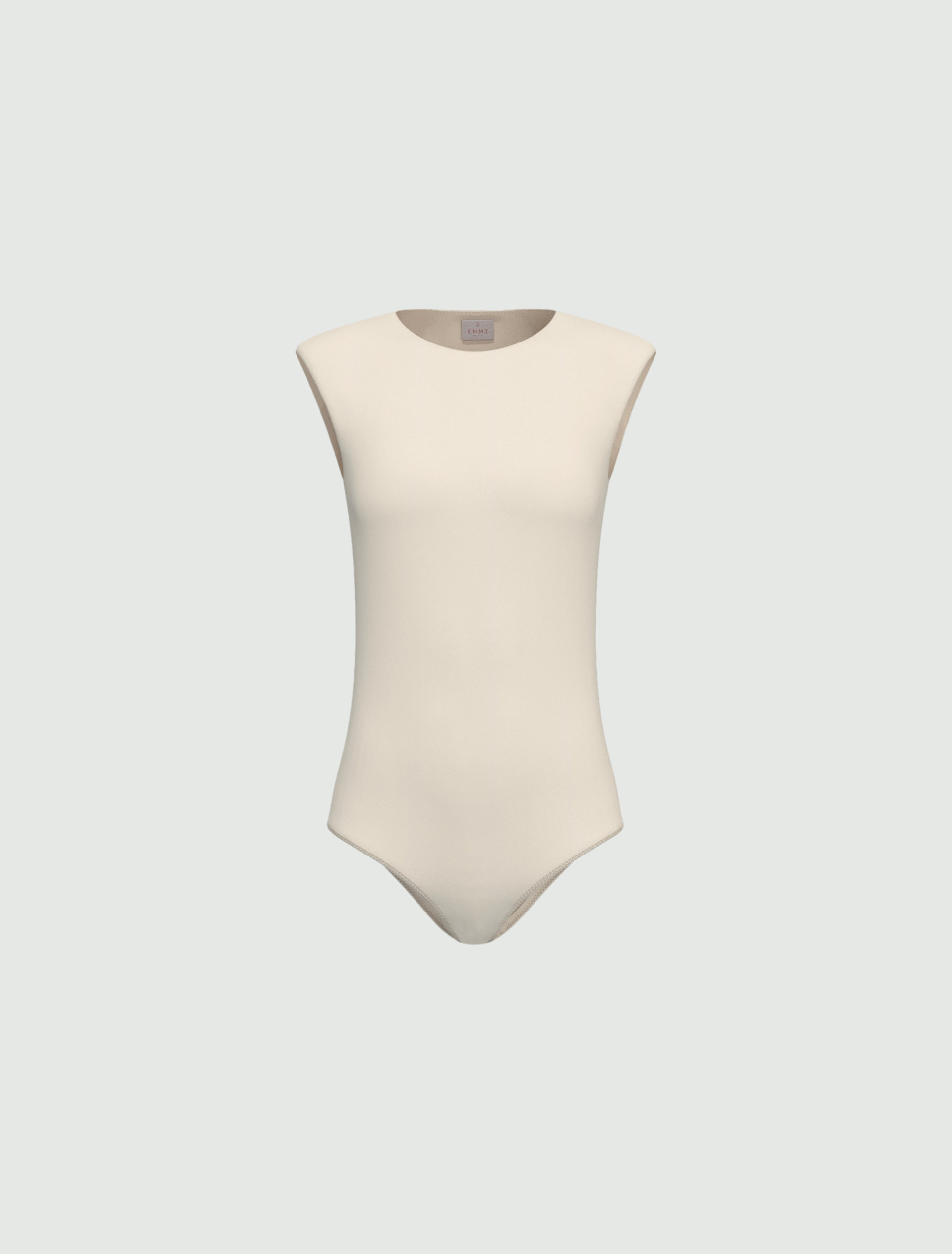 Stretch jersey bodysuit - WOOL WHITE - Emme - 6