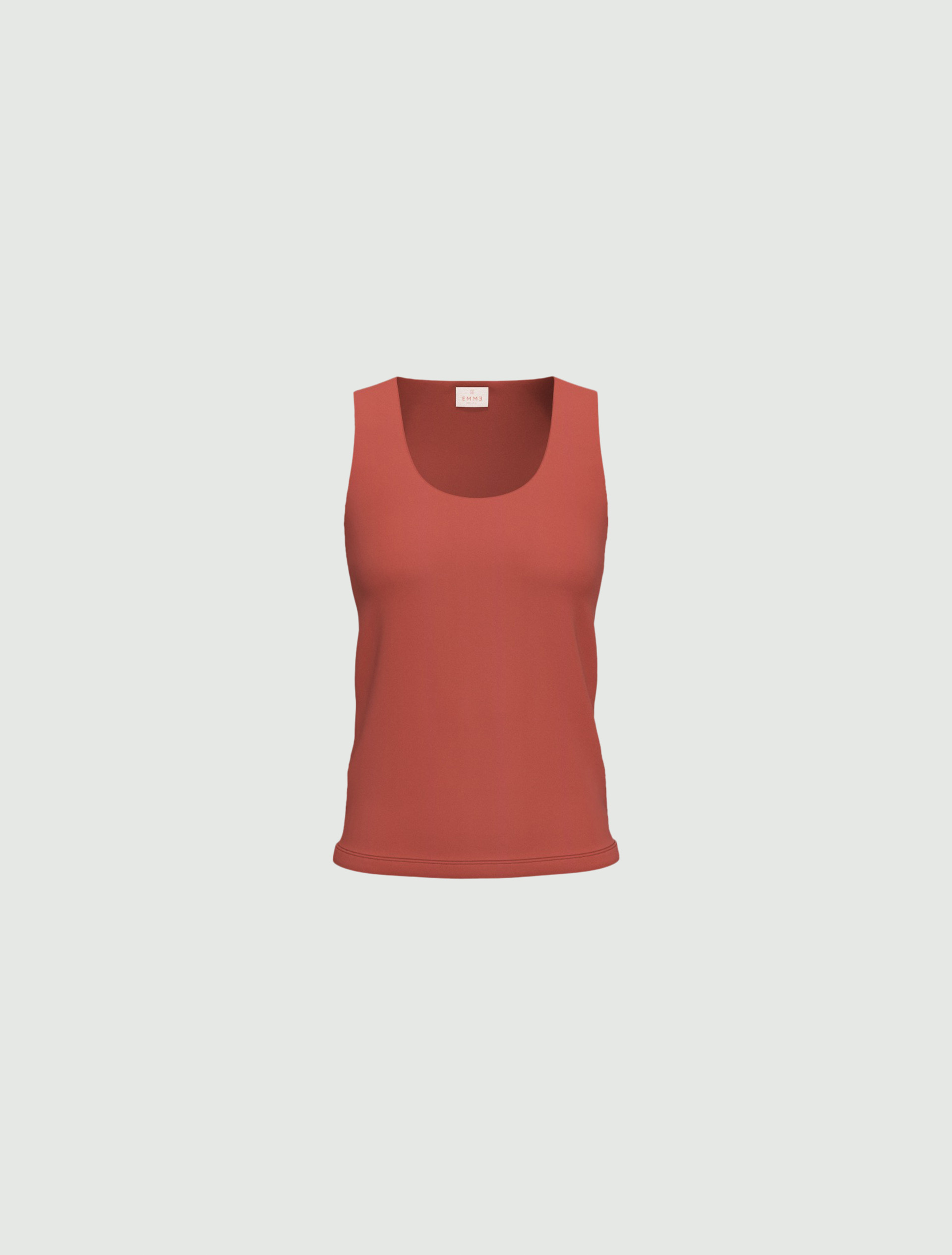 Stretch interlock jersey vest top - CHERRY - Emme - 4