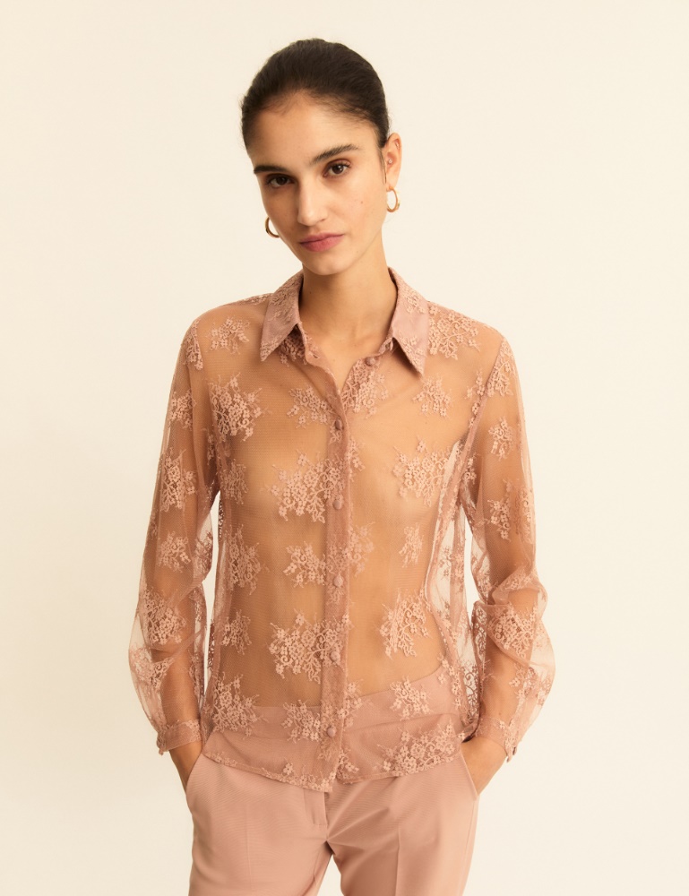 Camicia in pizzo chantilly - Emme - 2