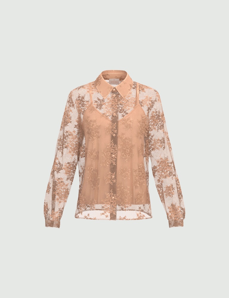 Camicia in pizzo chantilly - Emme - 6