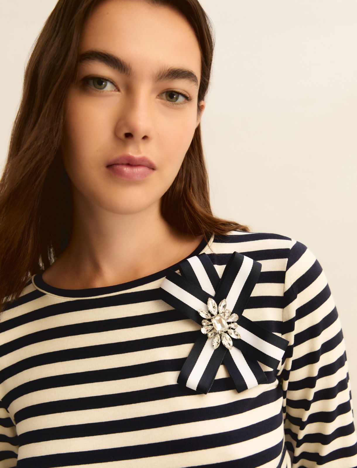 Stretch jersey T-shirt - NAVY - Emme - 5