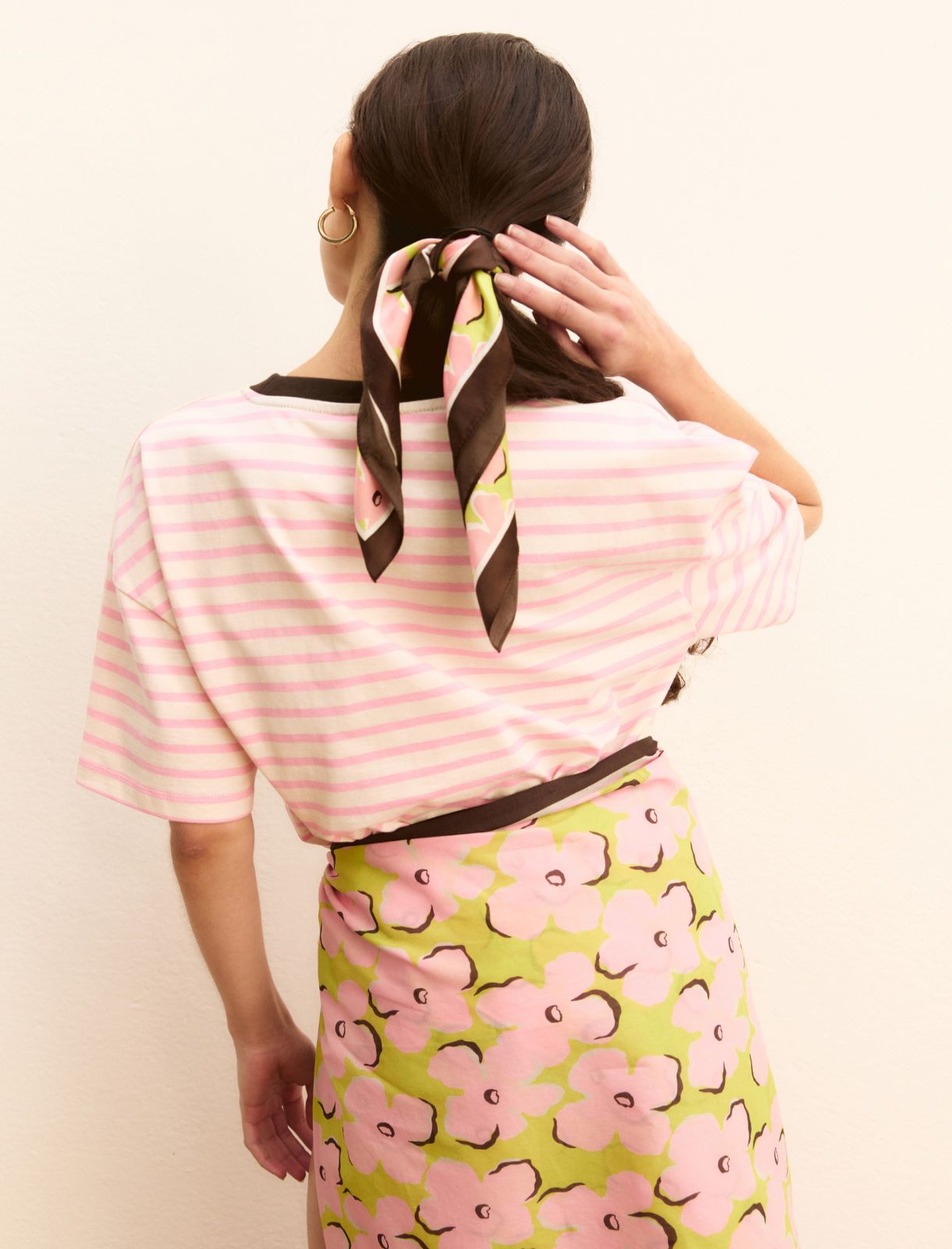 Striped T-shirt - BEIGE - Emme - 3