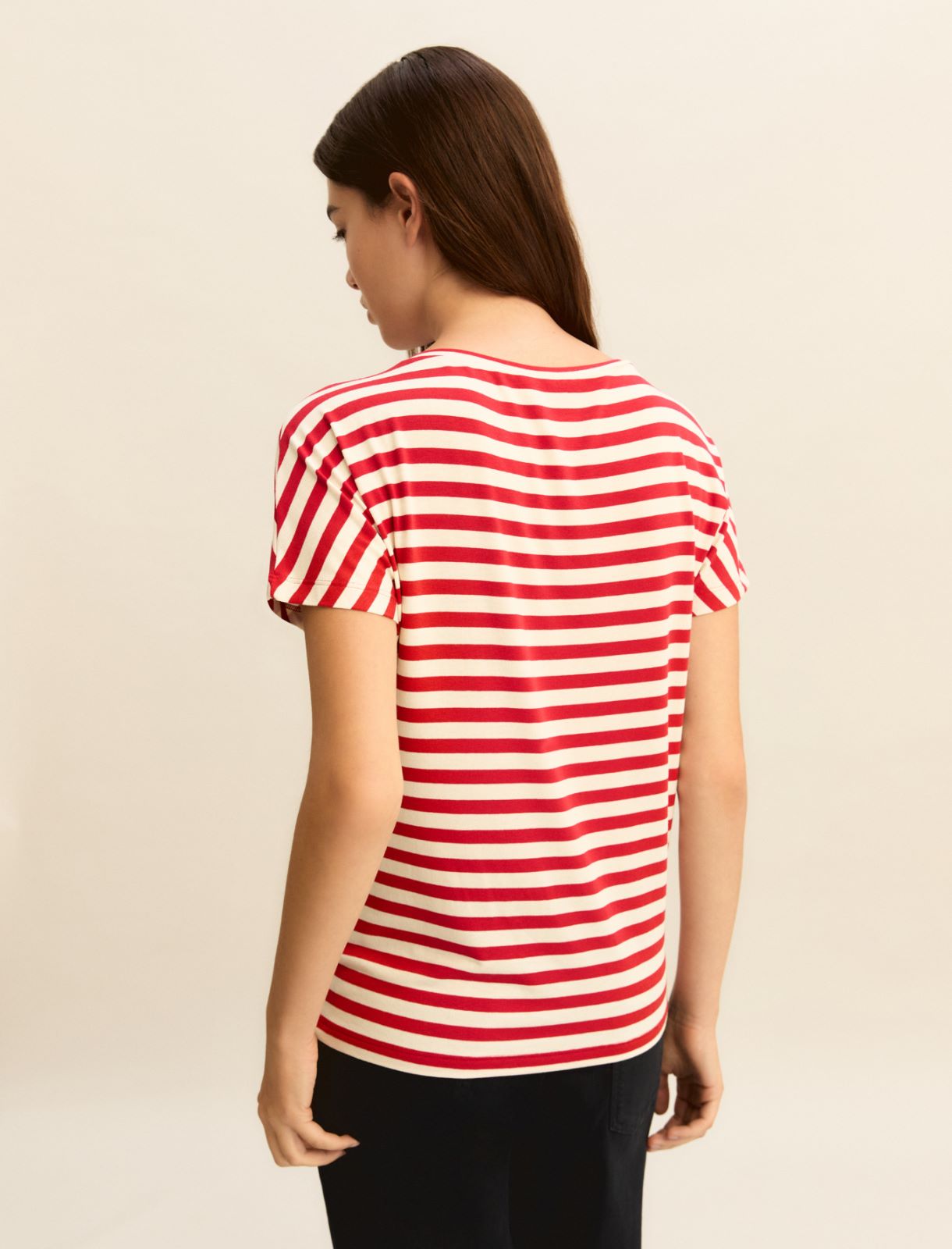 Stretch jersey T-shirt - RED - Emme - 3