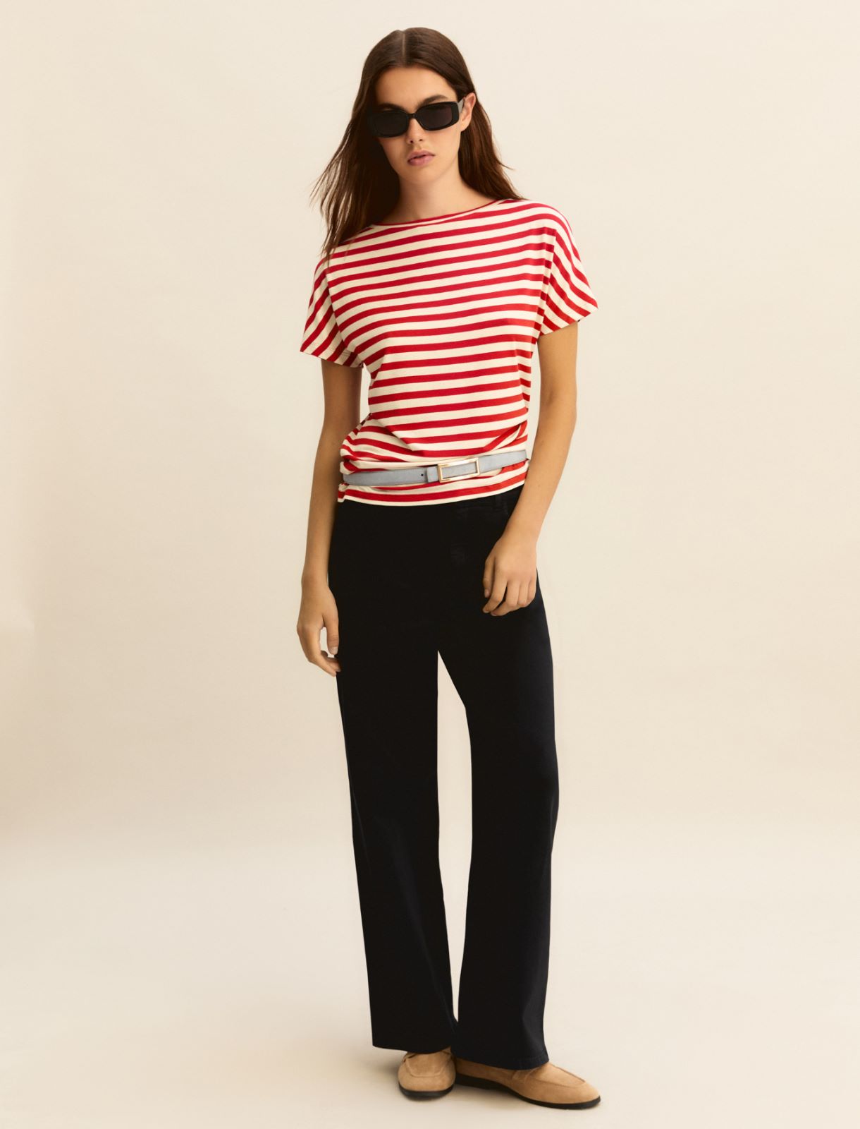 Stretch jersey T-shirt - RED - Emme - 2