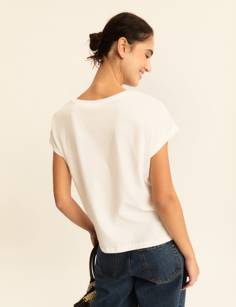 Kimono-sleeve jersey T-shirt - Emme - 3