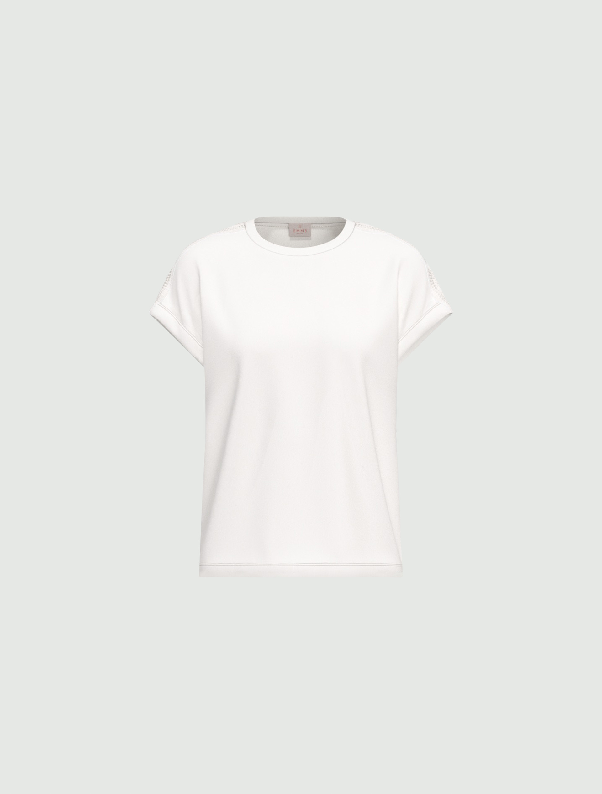 Kimono-sleeve jersey T-shirt - OPTICAL WHITE - Emme - 4