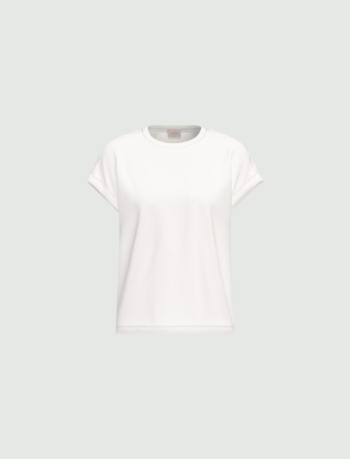 Kimono-sleeve jersey T-shirt - OPTICAL WHITE - Emme - 4