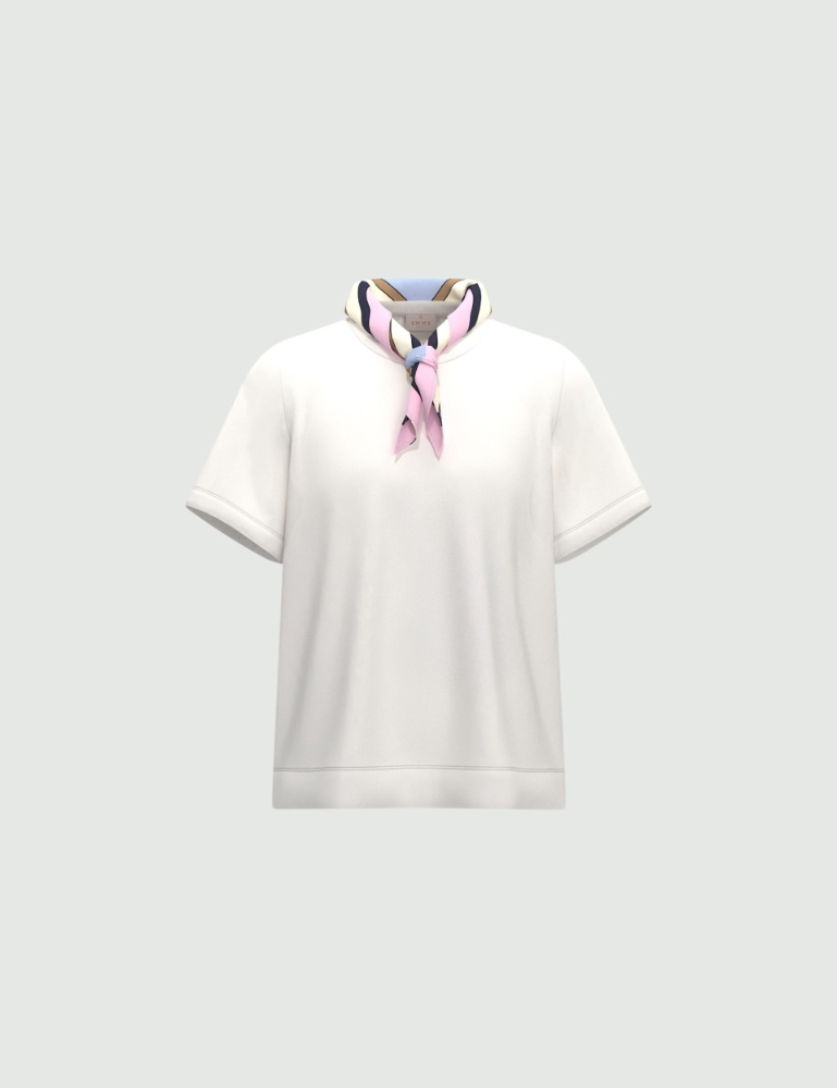 T-shirt in jersey con foulard - Emme - 4