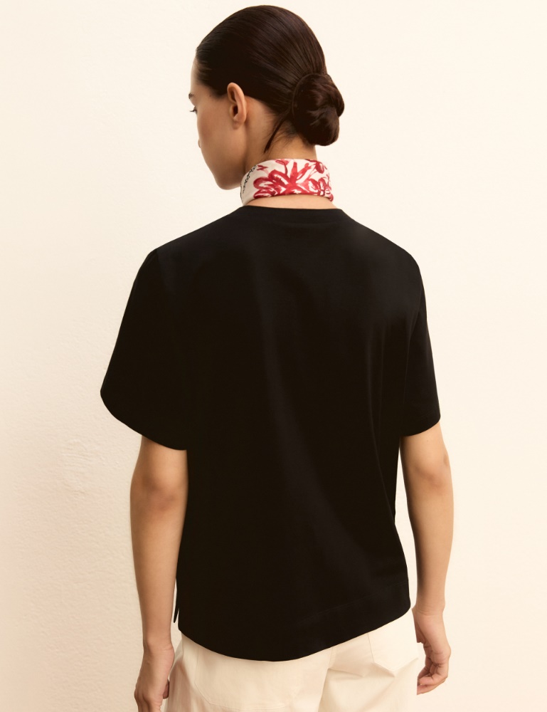 T-shirt in jersey con foulard - Emme - 3