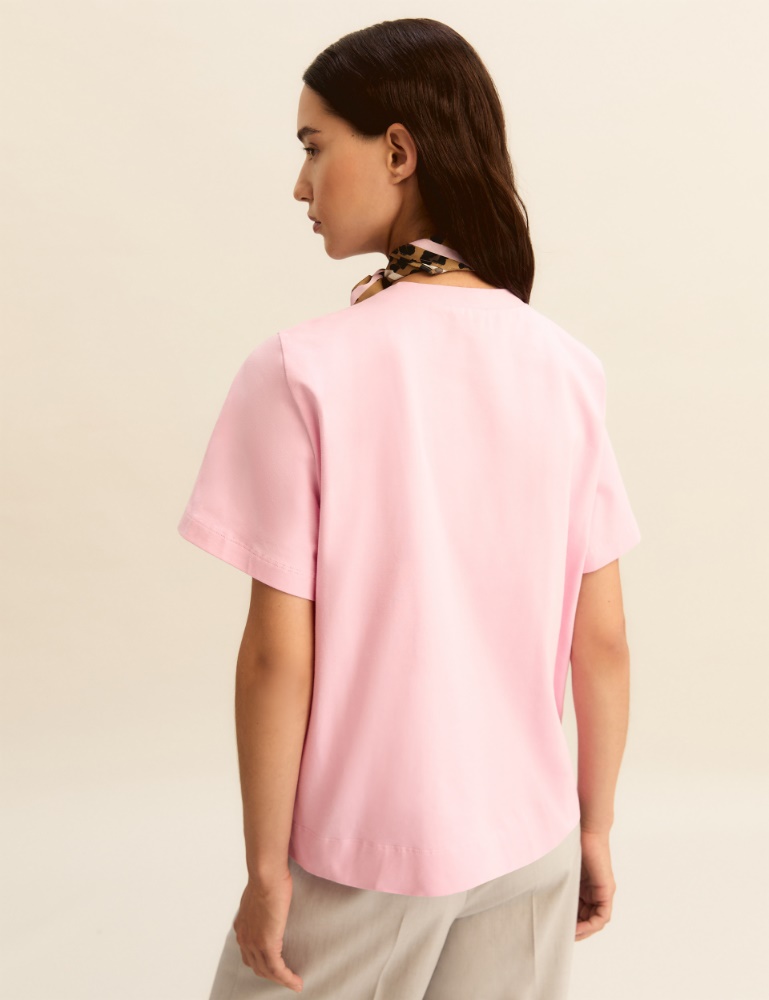 T-shirt in jersey con foulard - Emme - 3