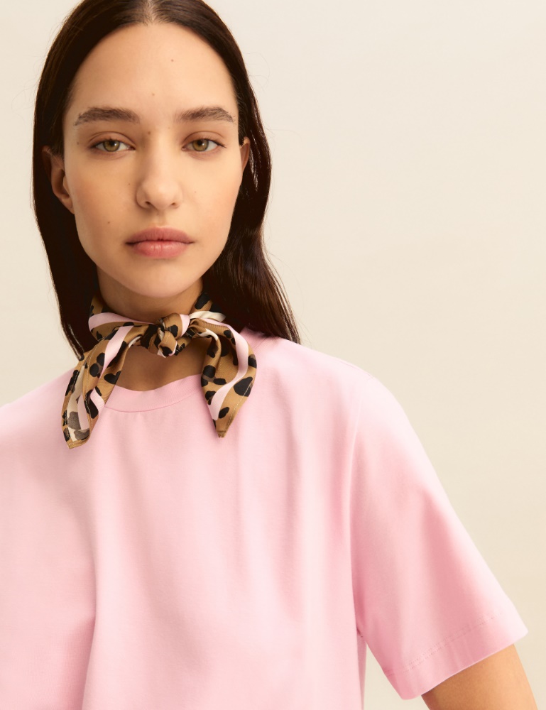 T-shirt in jersey con foulard - Emme - 5