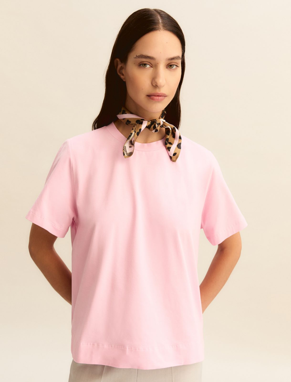 T-shirt in jersey con foulard - ROSA - Emme - 6