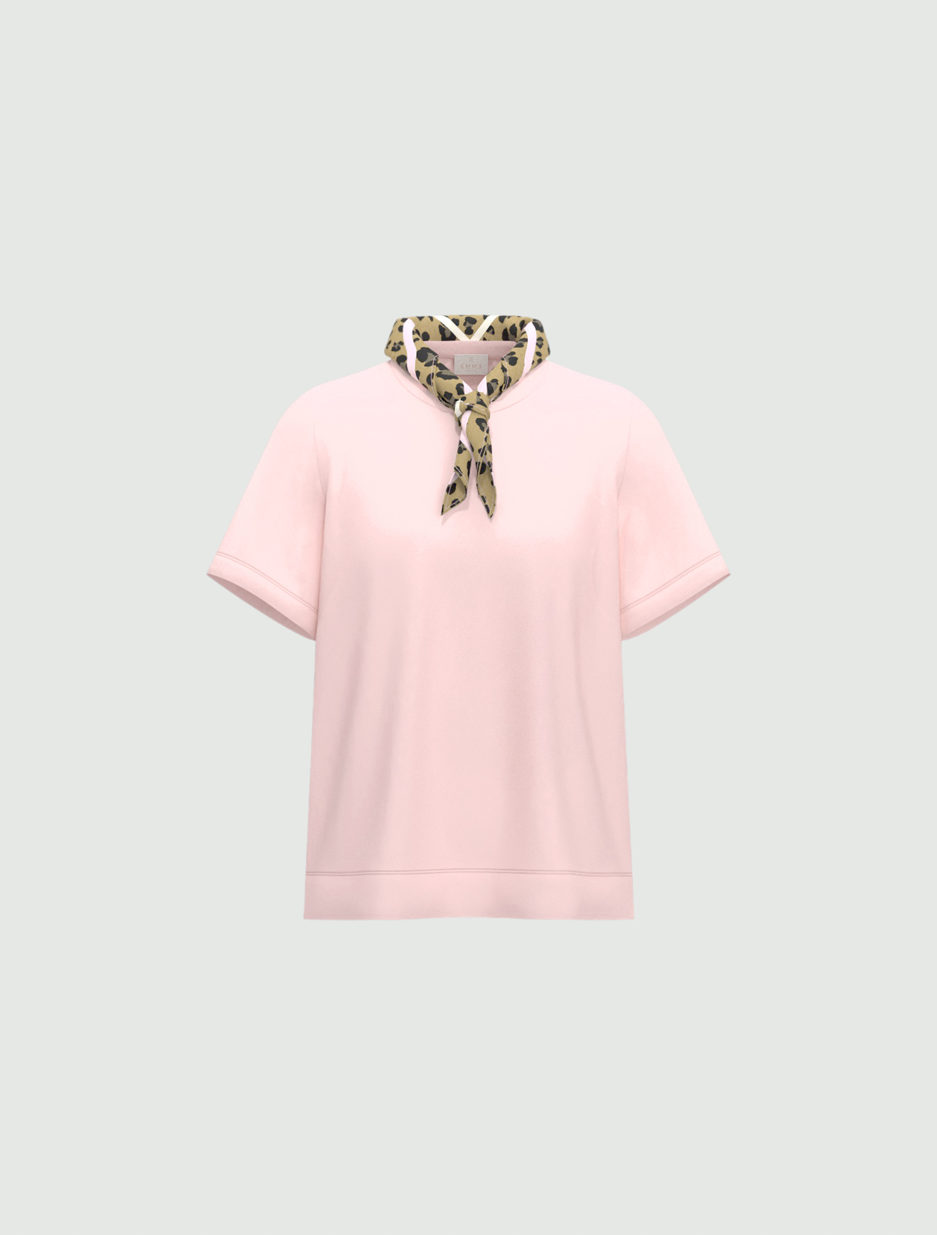 T-shirt in jersey con foulard - ROSA - Emme - 4