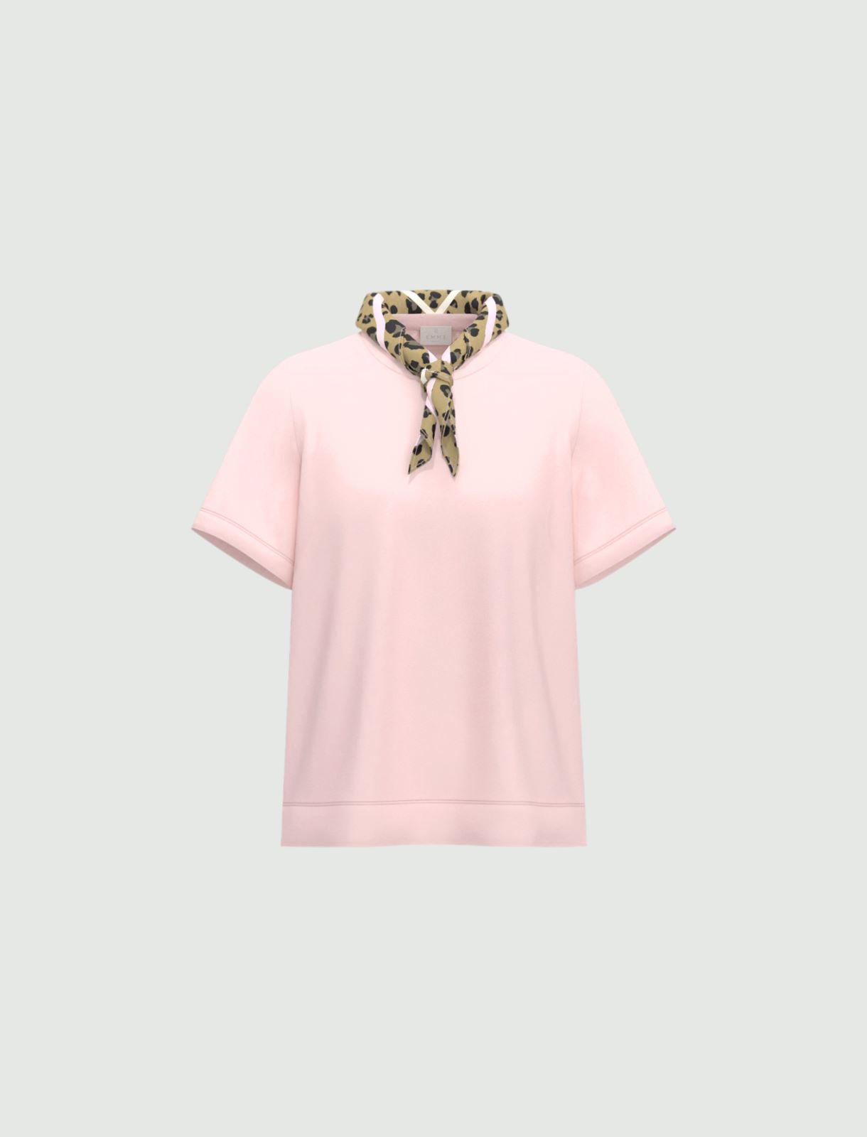 T-shirt in jersey con foulard - ROSA - Emme - 4