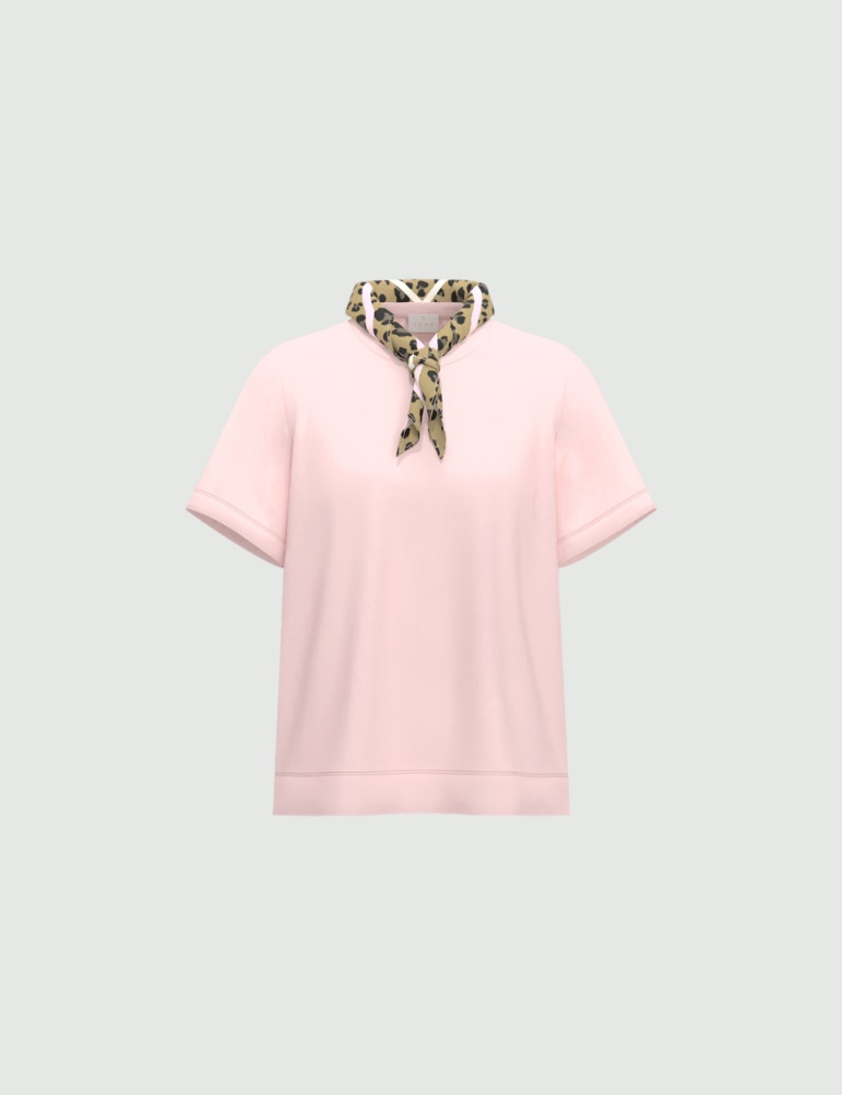 T-shirt in jersey con foulard - Emme - 4