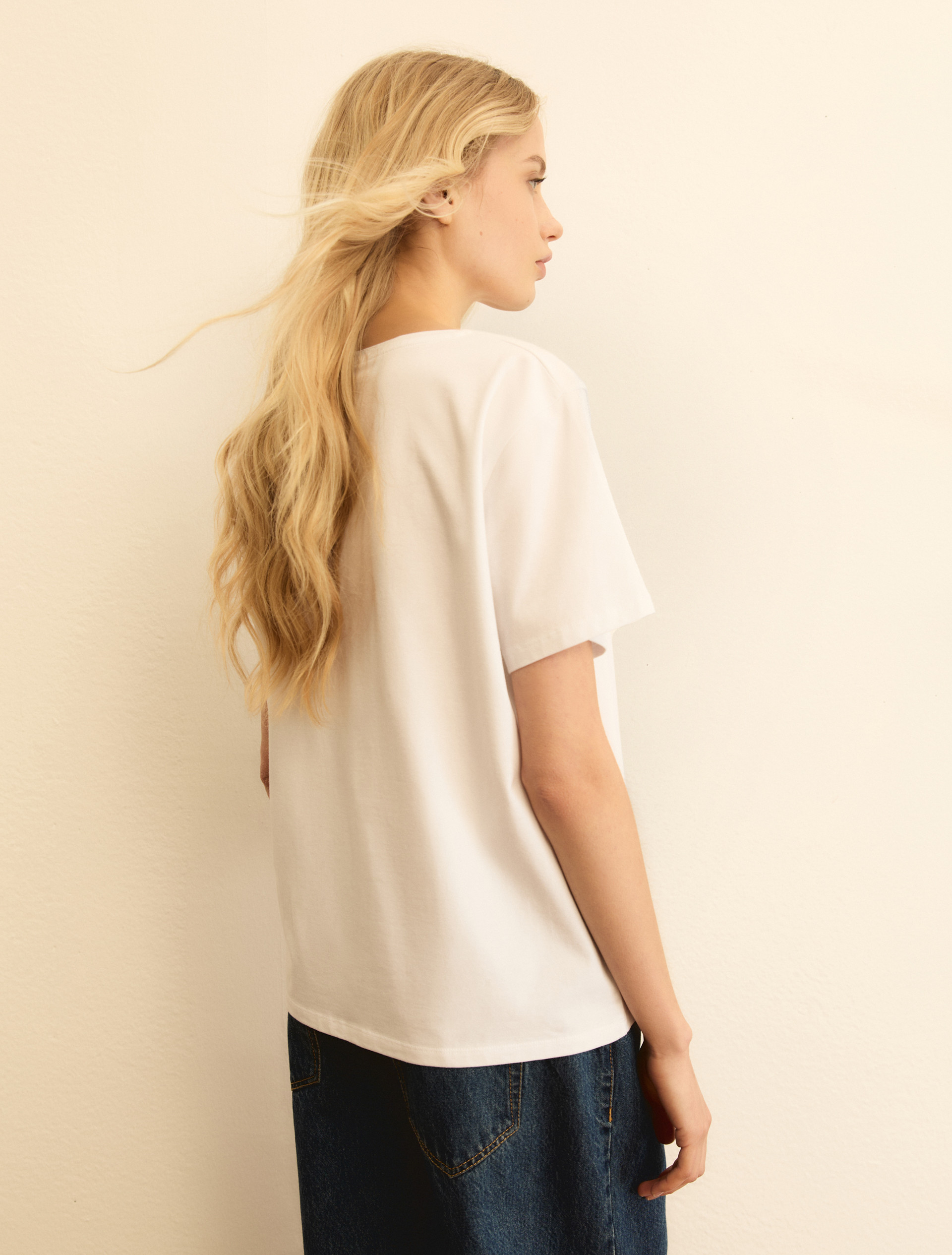 Printed T-shirt - WOOL WHITE - Emme - 3