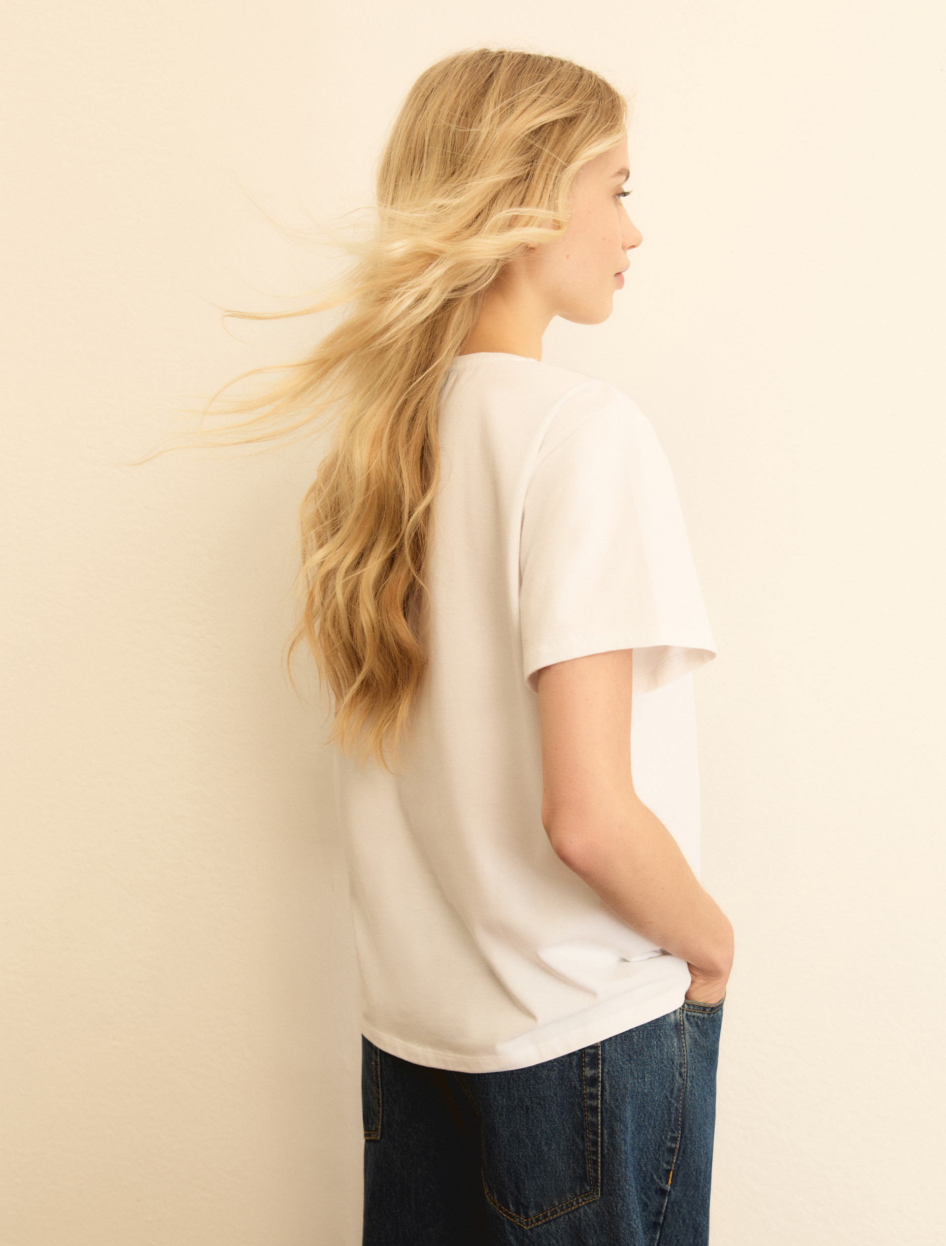 Printed T-shirt - WOOL WHITE - Emme - 3