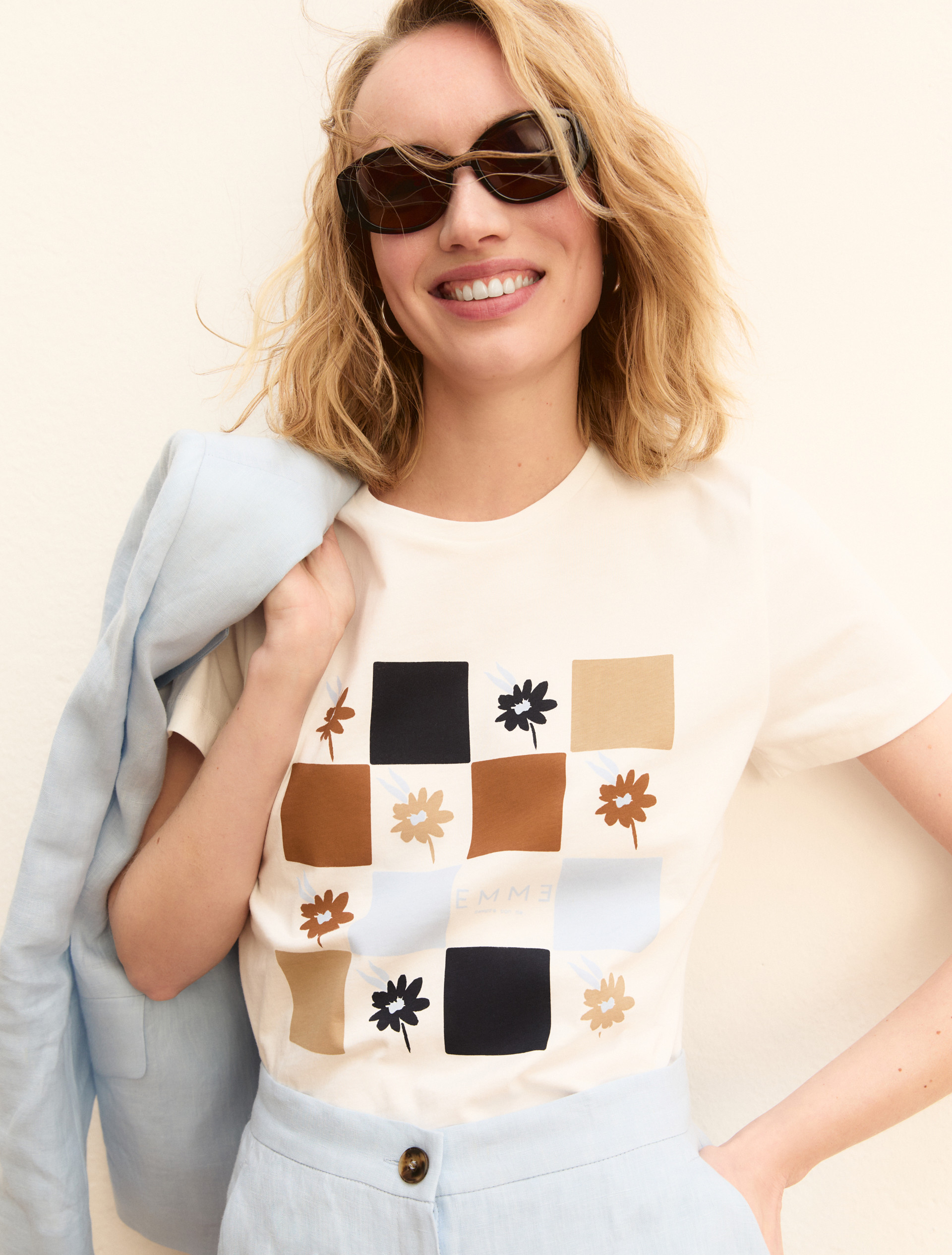 T-shirt con stampa - BIANCO - Emme - 1