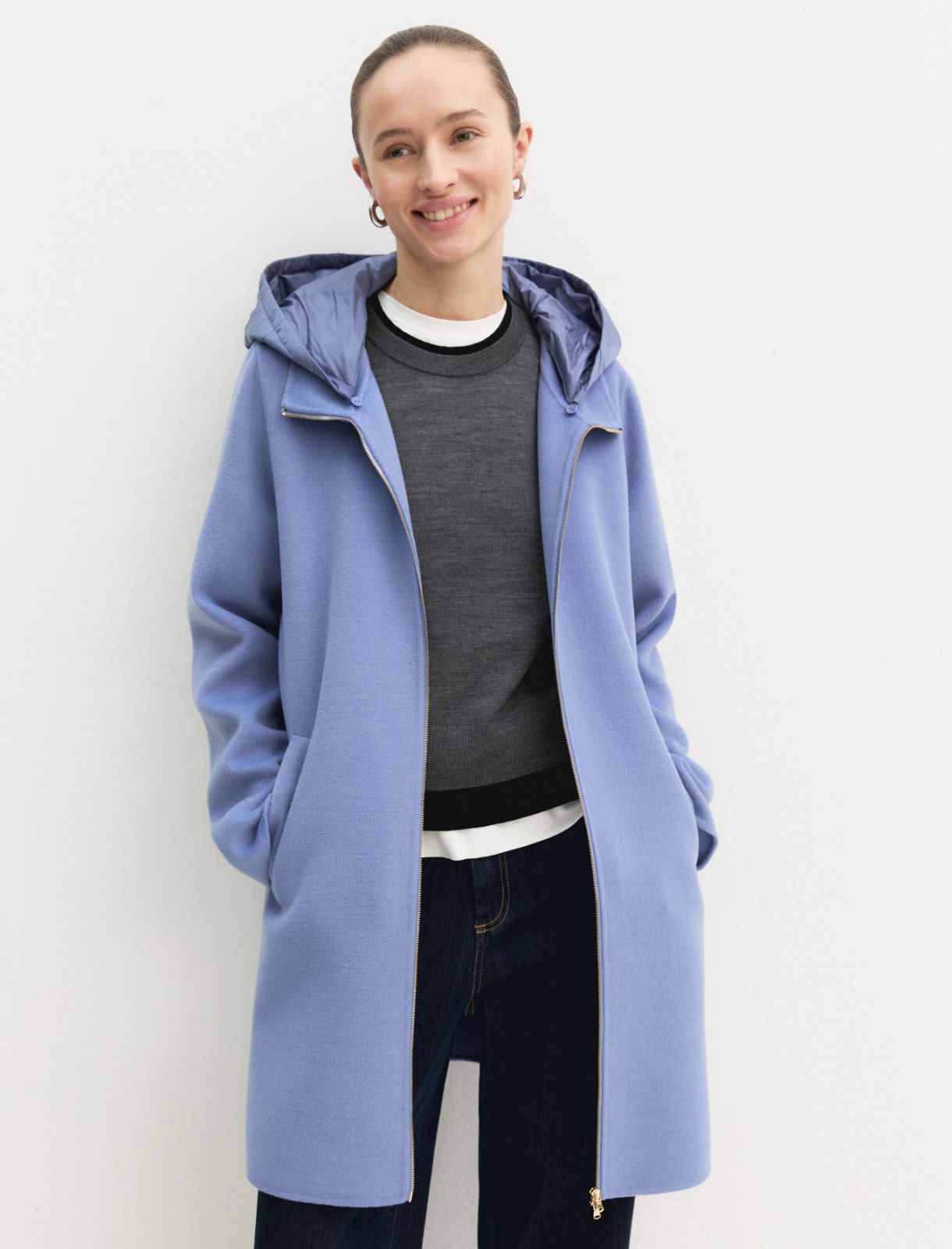 Double-sided fabric coat - HYDRANGEA - Emme - 5