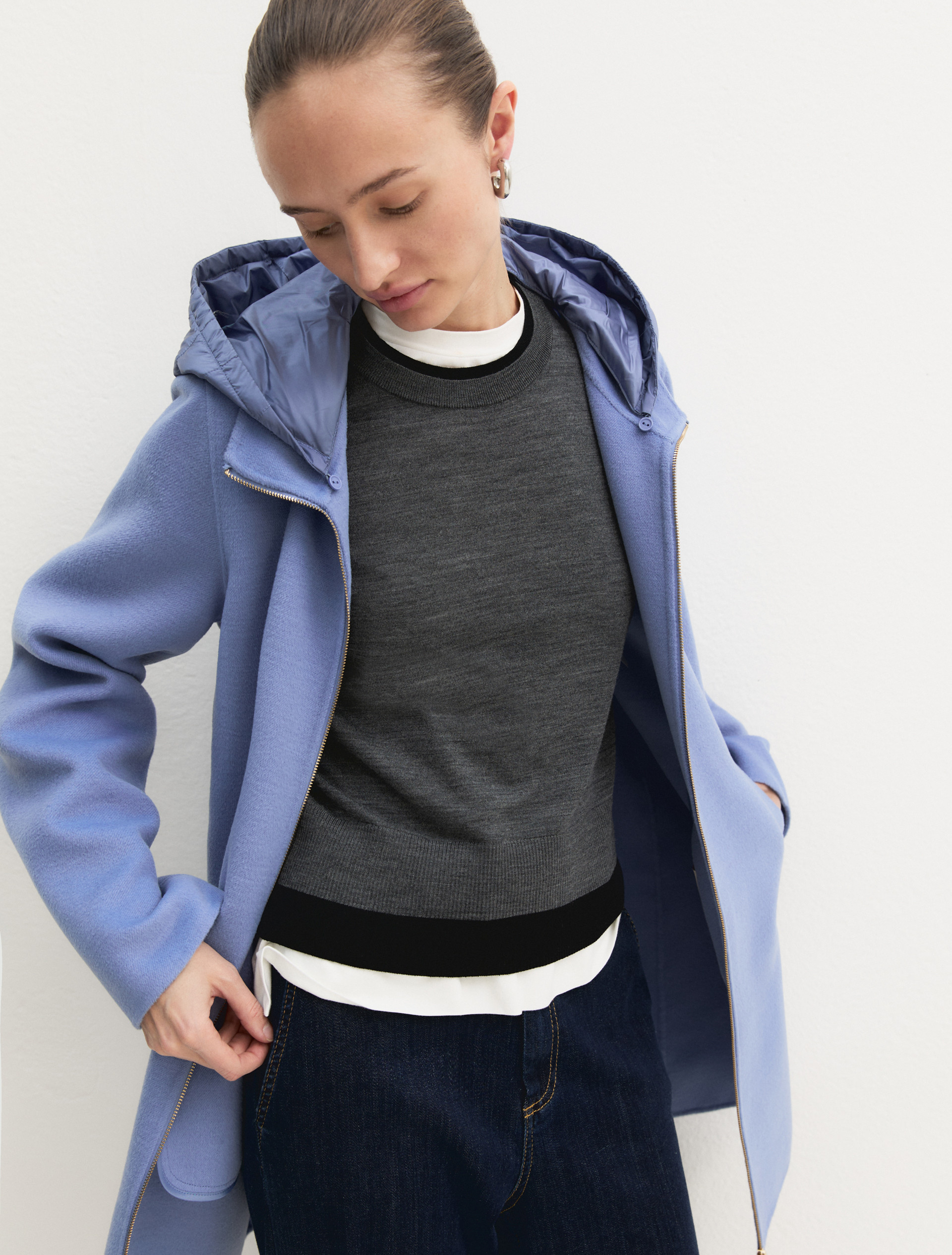 Double-sided fabric coat - HYDRANGEA - Emme - 7