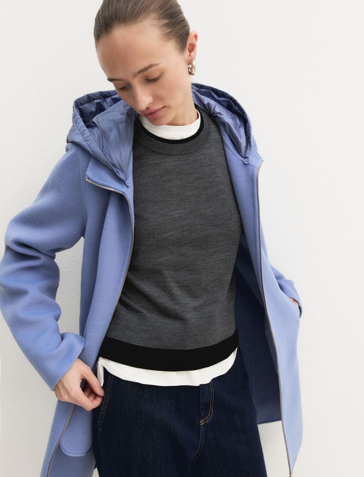 Double-sided fabric coat - HYDRANGEA - Emme - 7