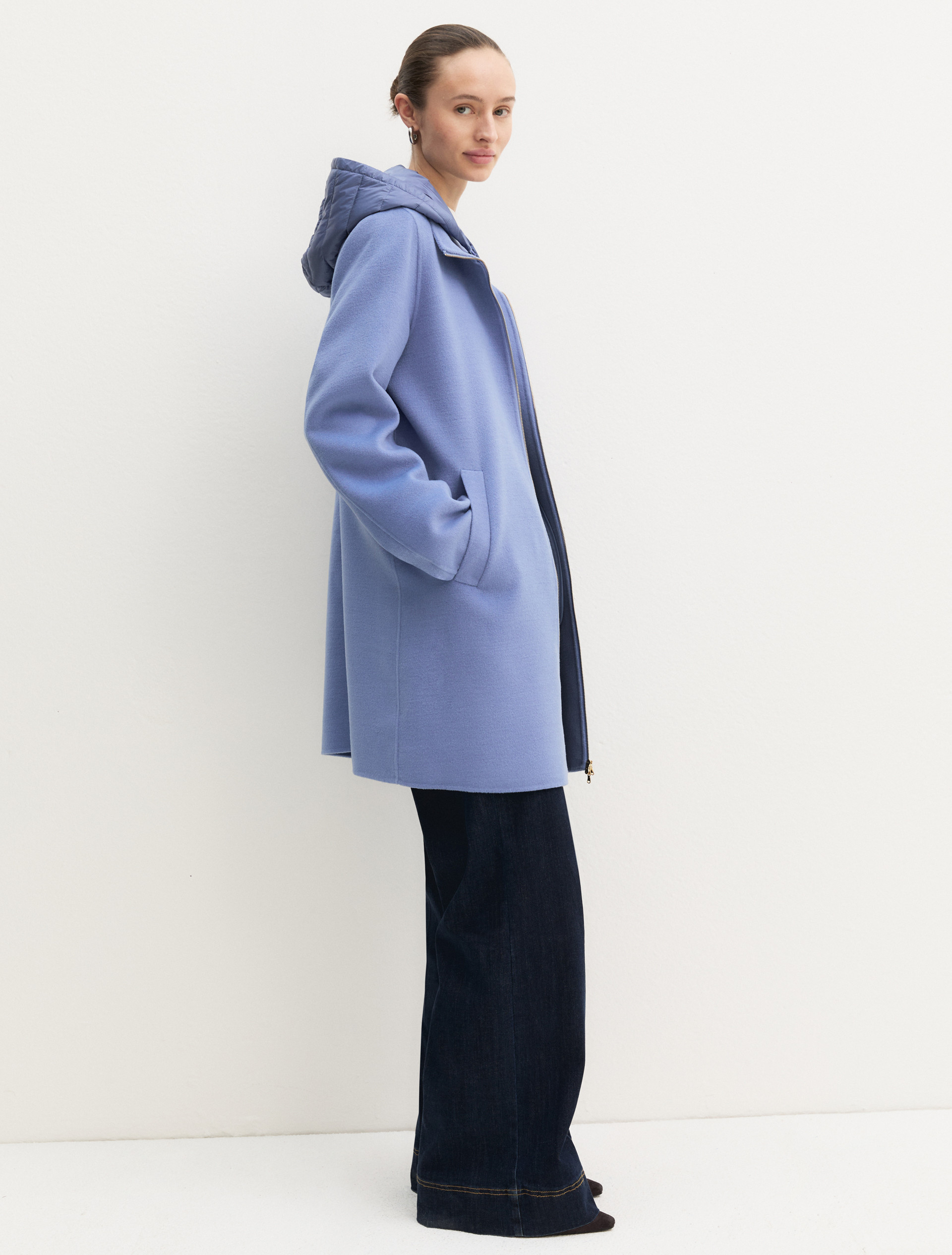 Double-sided fabric coat - HYDRANGEA - Emme - 1