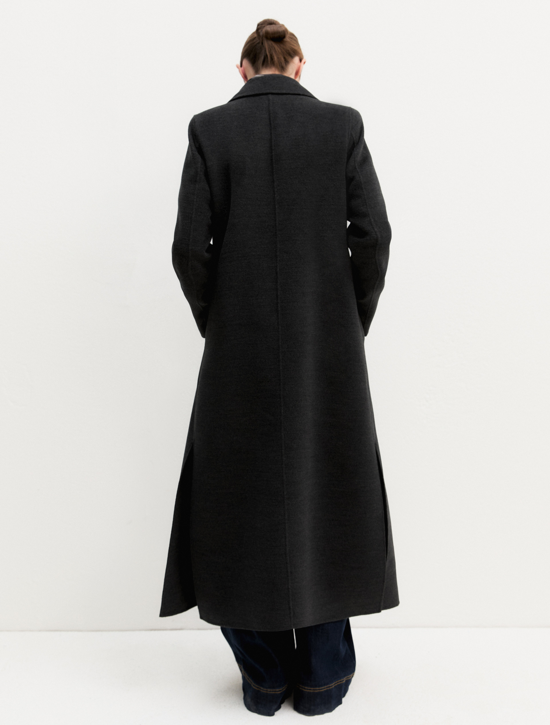 Cappotto lungo in double - GRIGIO SCURO MELANGE - Emme - 2