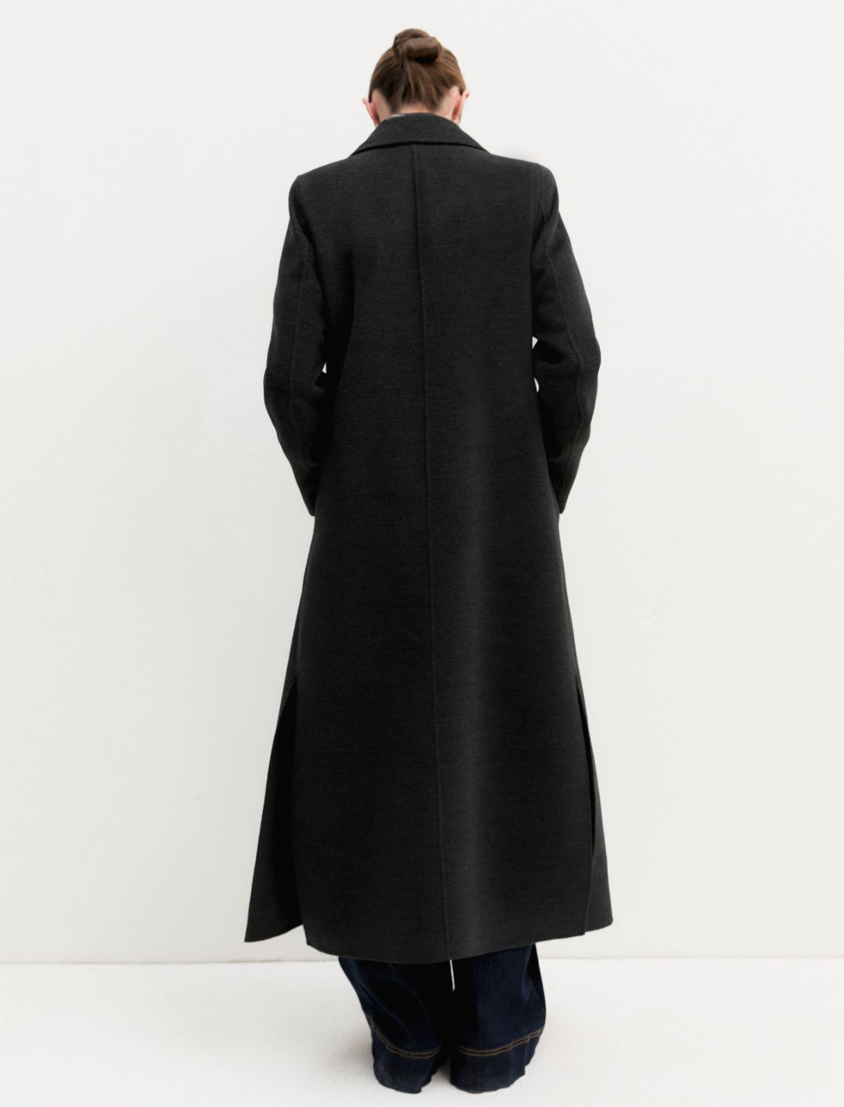 Cappotto lungo in double - GRIGIO SCURO MELANGE - Emme - 2