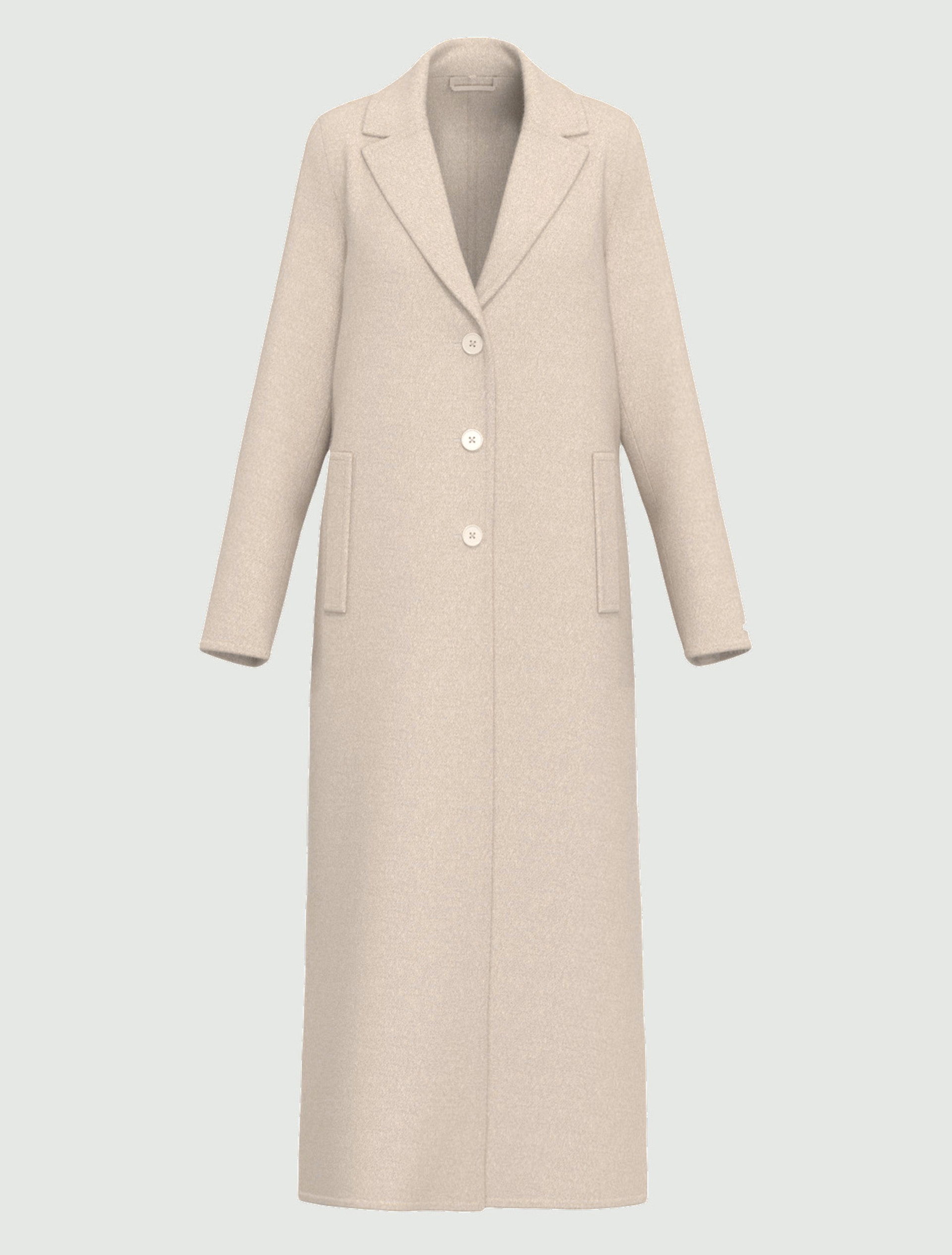 Long coat in double-sided fabric - SAND - Emme - 6