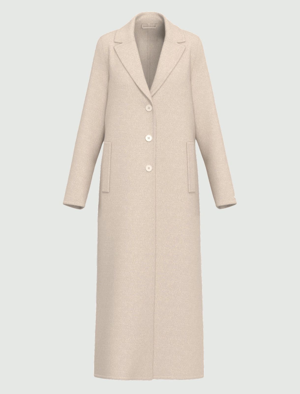 Long coat in double-sided fabric - SAND - Emme - 6