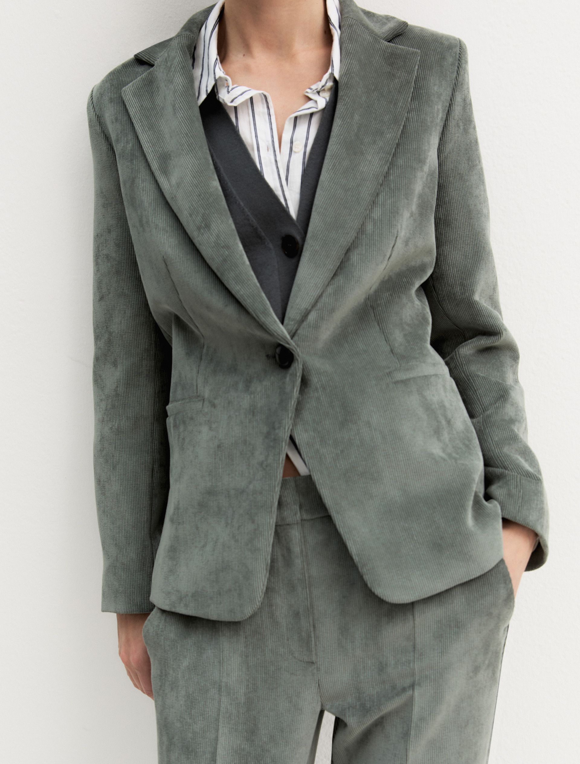 Blazer de terciopelo - SOTOBOSQUE - Emme - 5