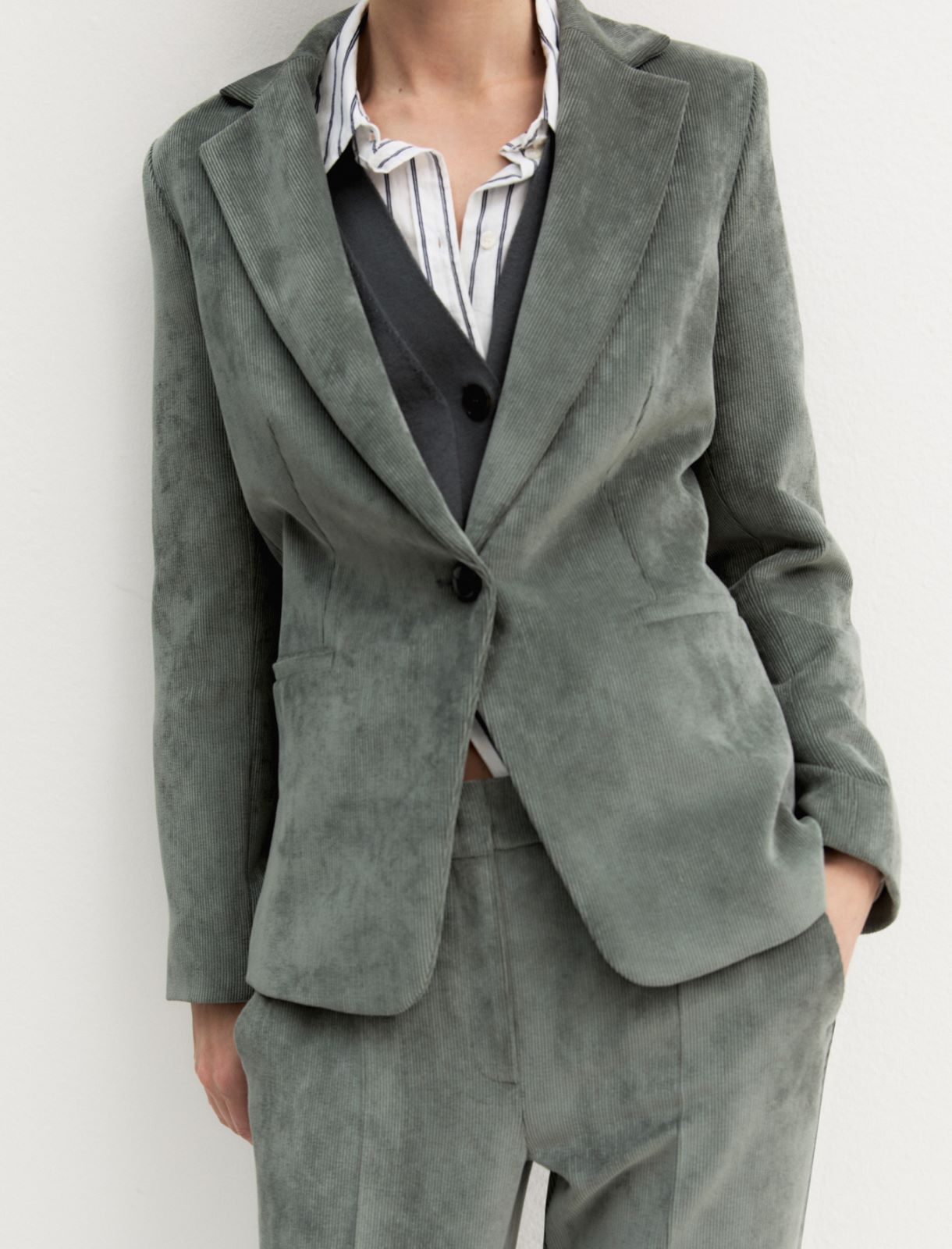 Blazer de terciopelo - SOTOBOSQUE - Emme - 5