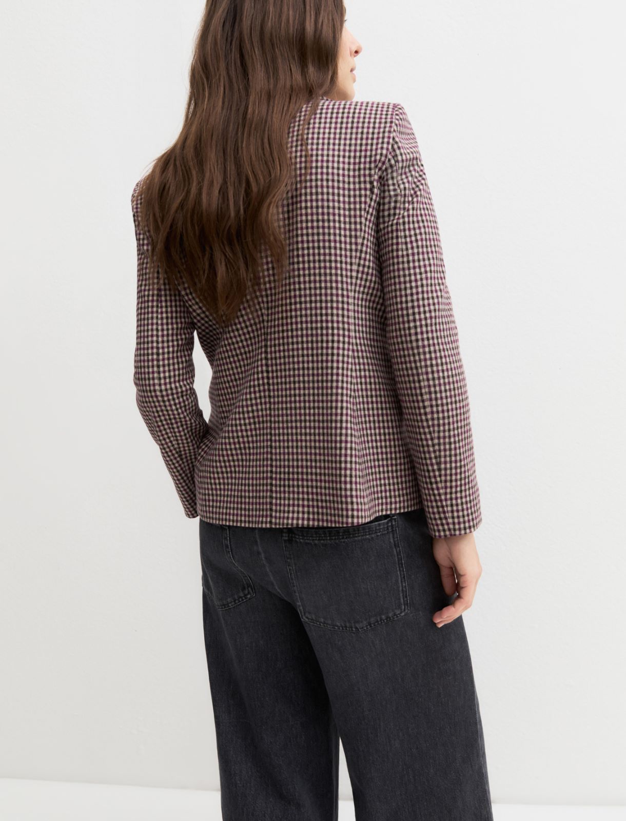Single-breasted stretch flannel blazer - CREAM - Emme - 2