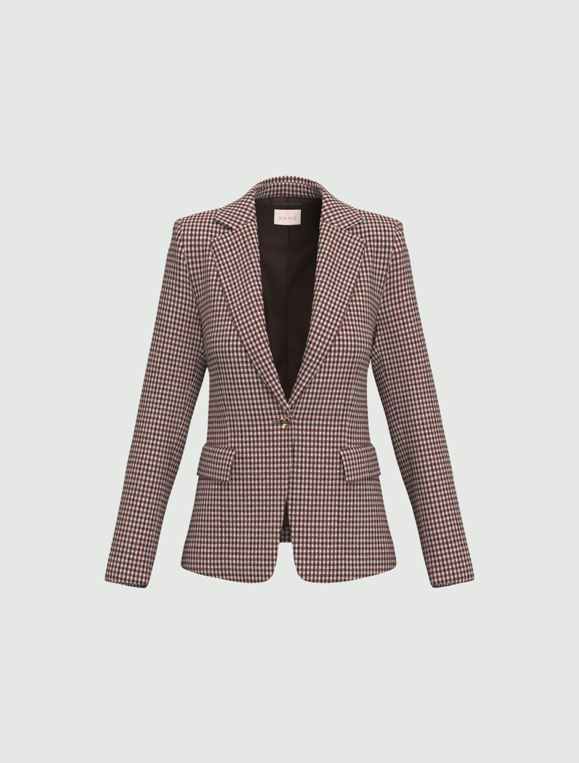 Single-breasted stretch flannel blazer - CREAM - Emme - 6