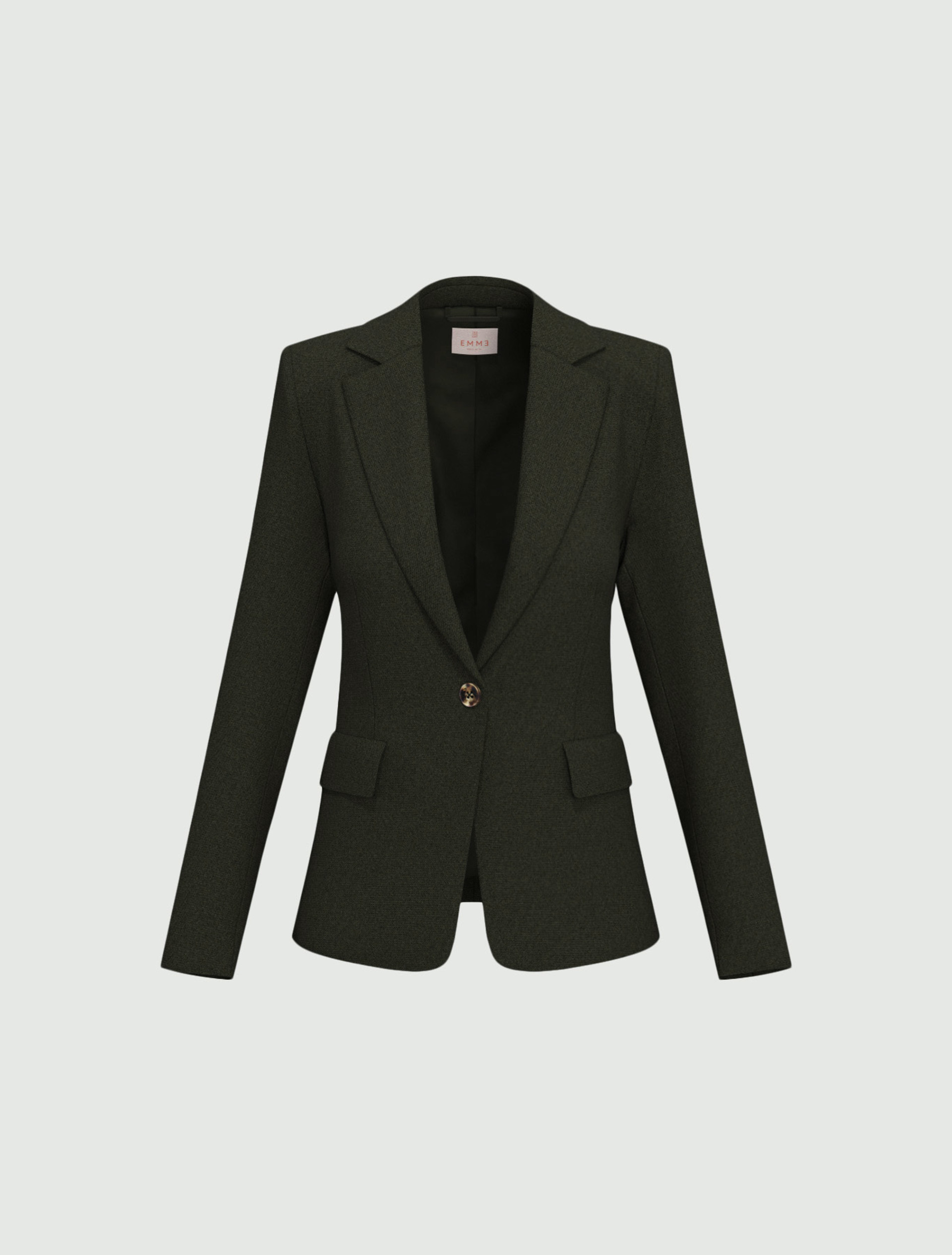 Blazer monopetto in flanella stretch - OLIVA - Emme - 6